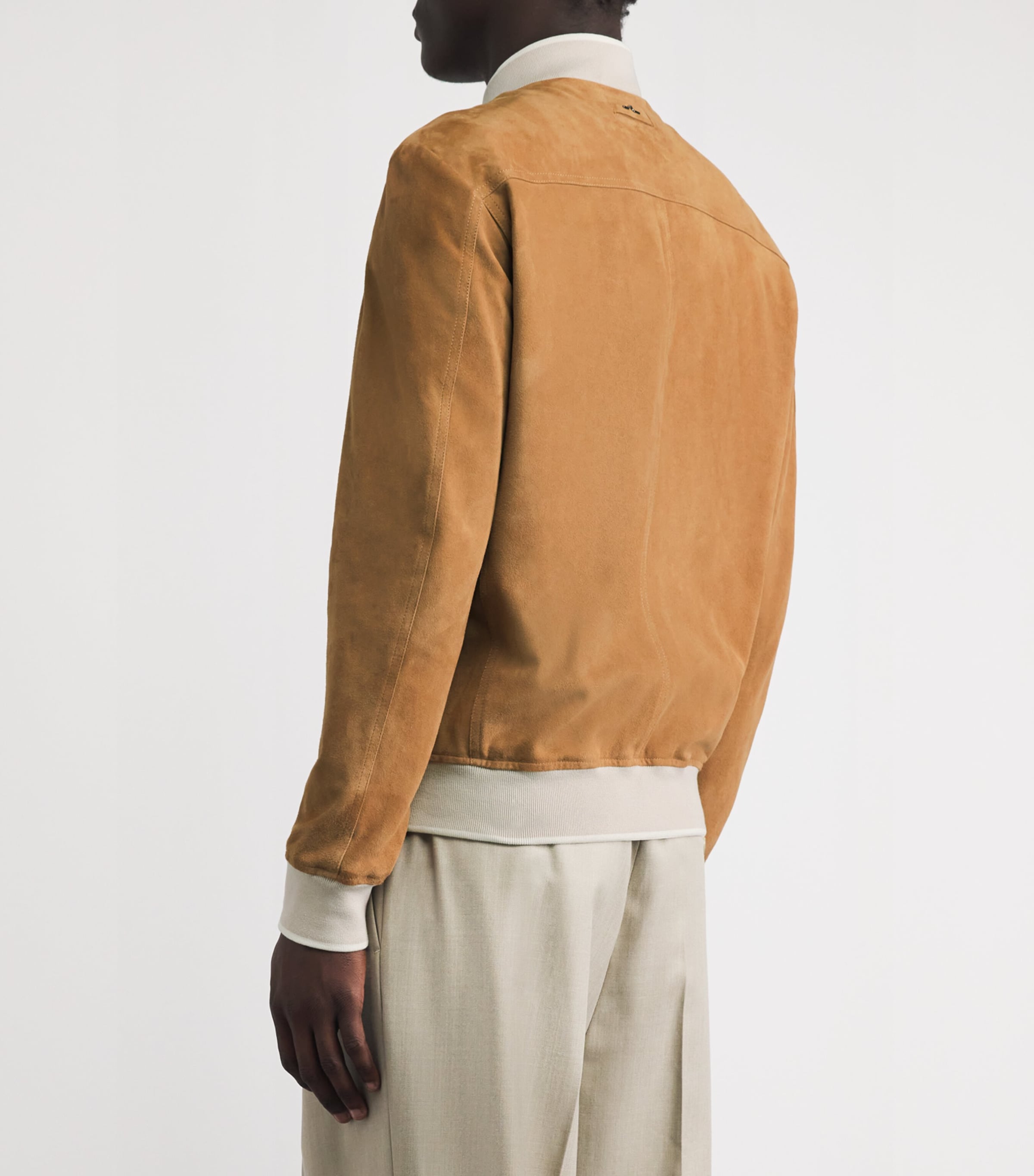 Paul & Shark Mens Aqualeather Bomber Jacket Brown Image 5