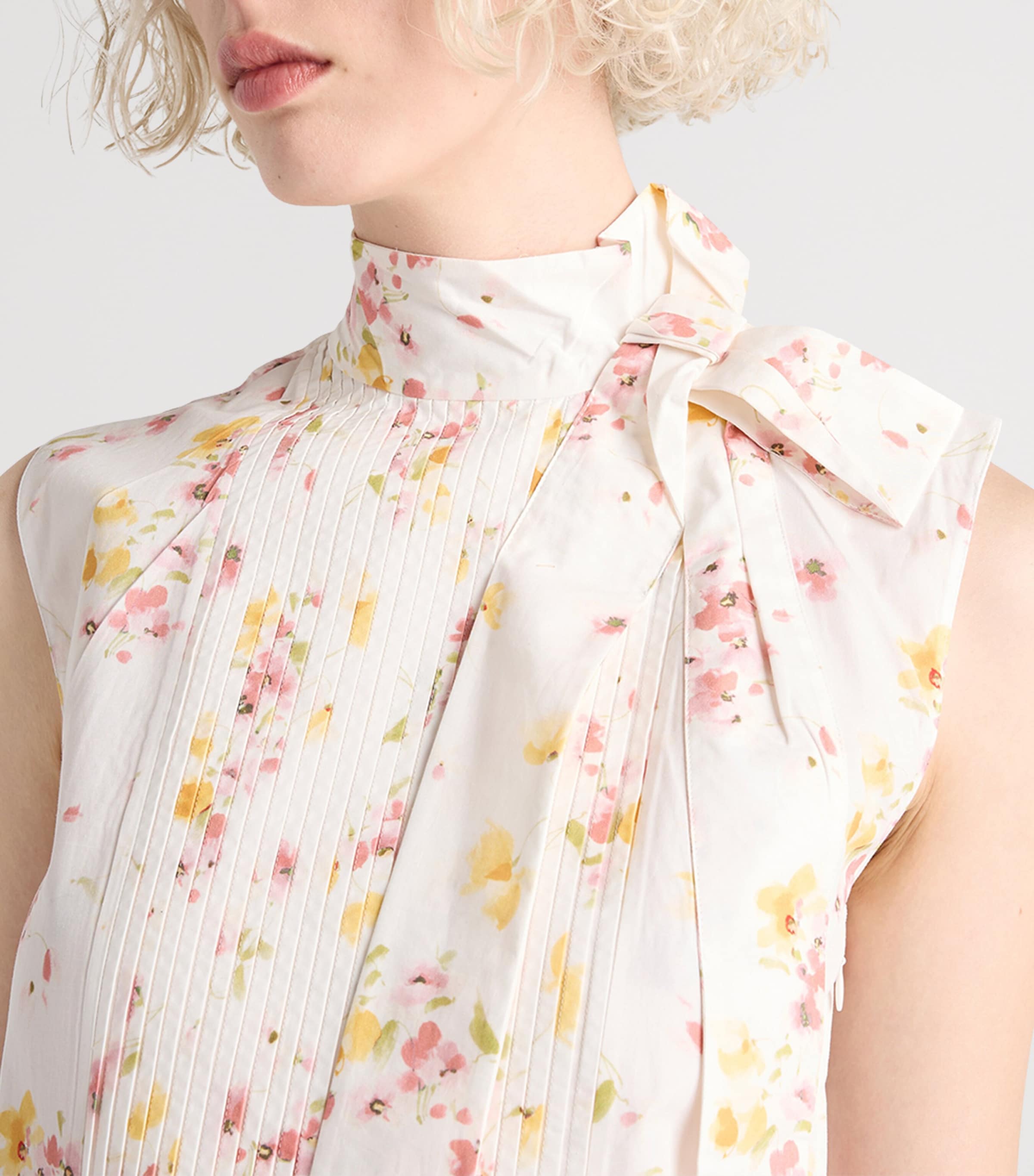 Cotton Floral Print Midi Dress F0638 Image 3