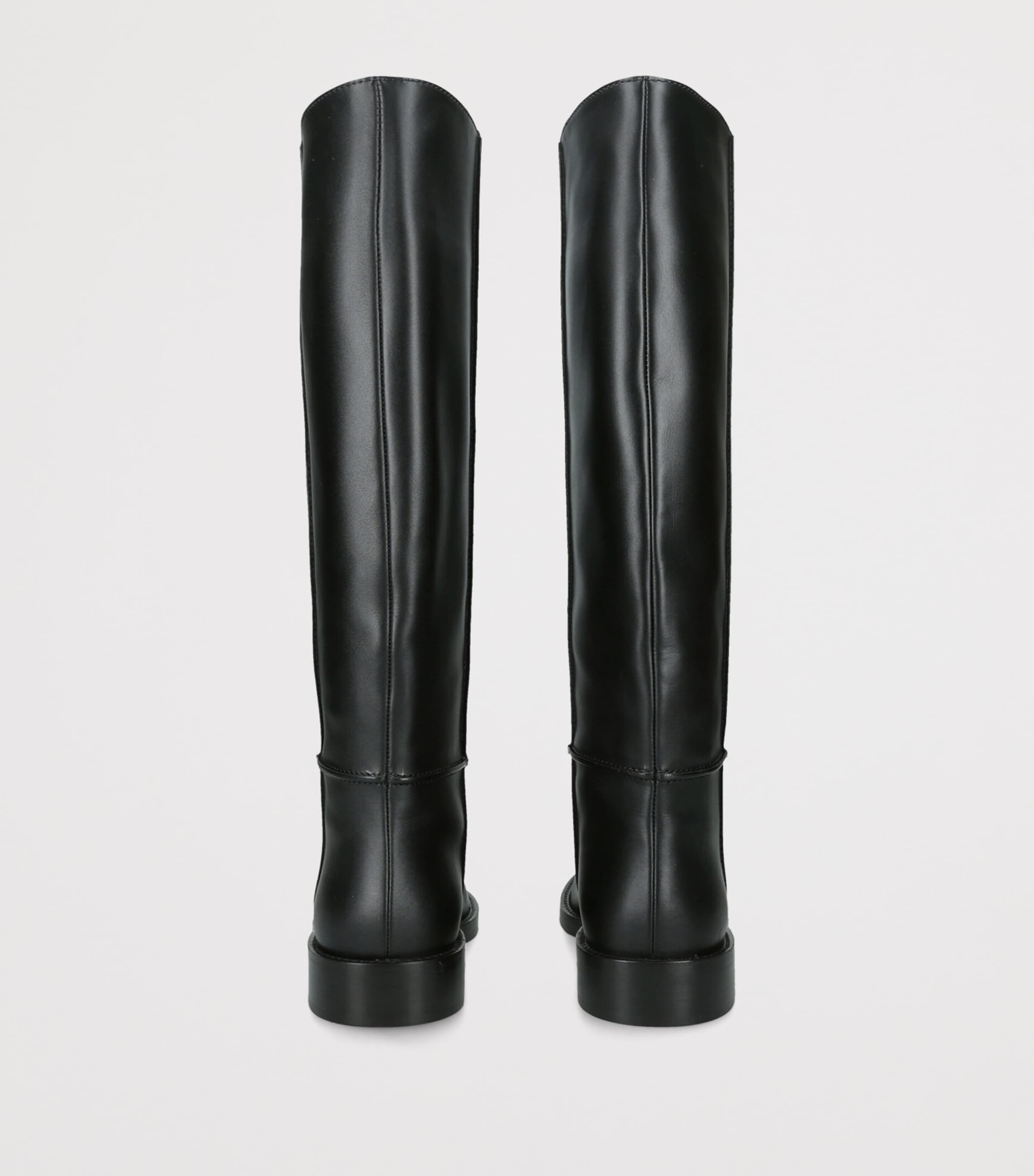 Gianvito Rossi Leather Knee-High Riding Boots Black Image 3