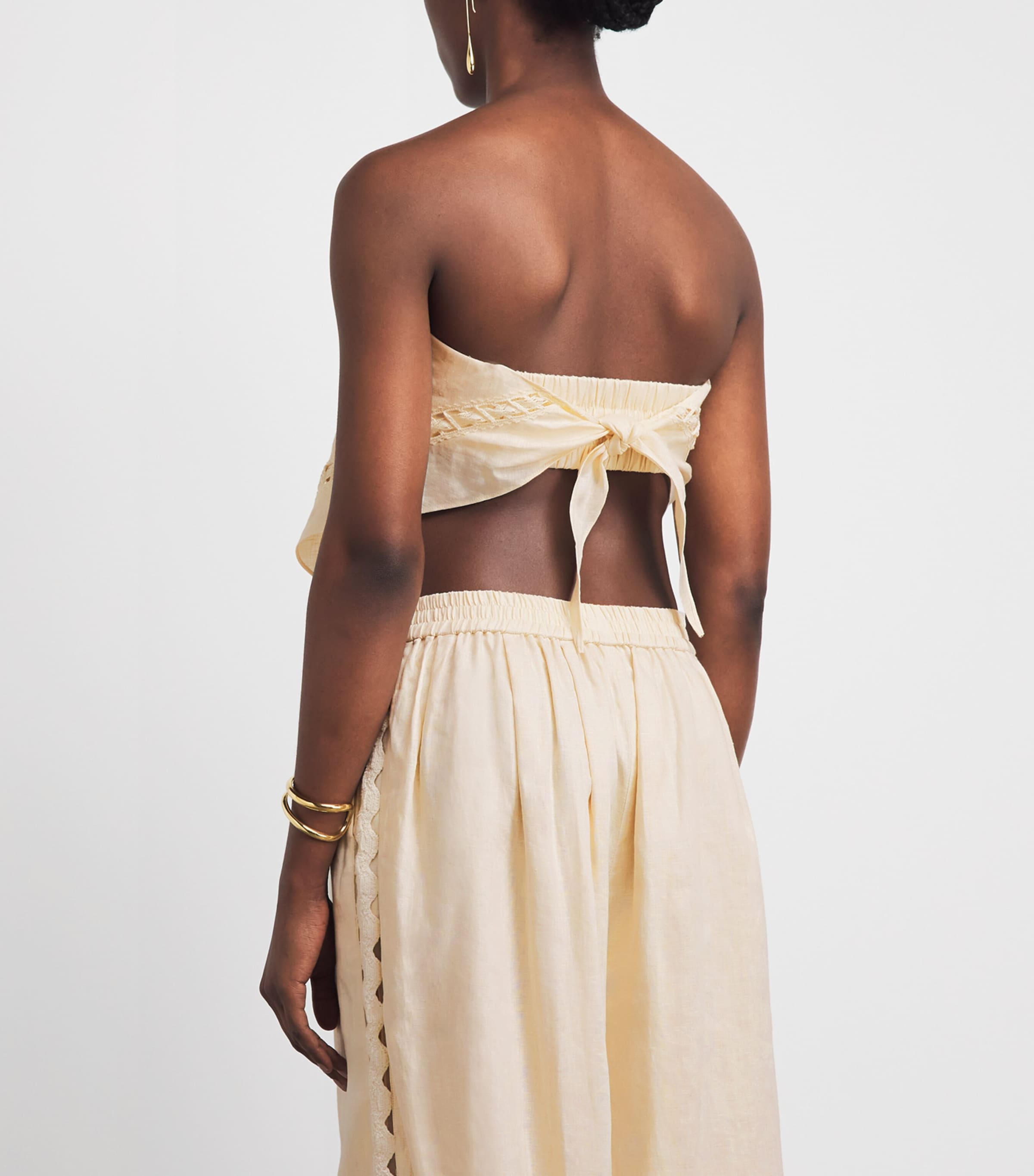 Simkhai Womens Linen-Hemp Lahni Top Sand Image 5