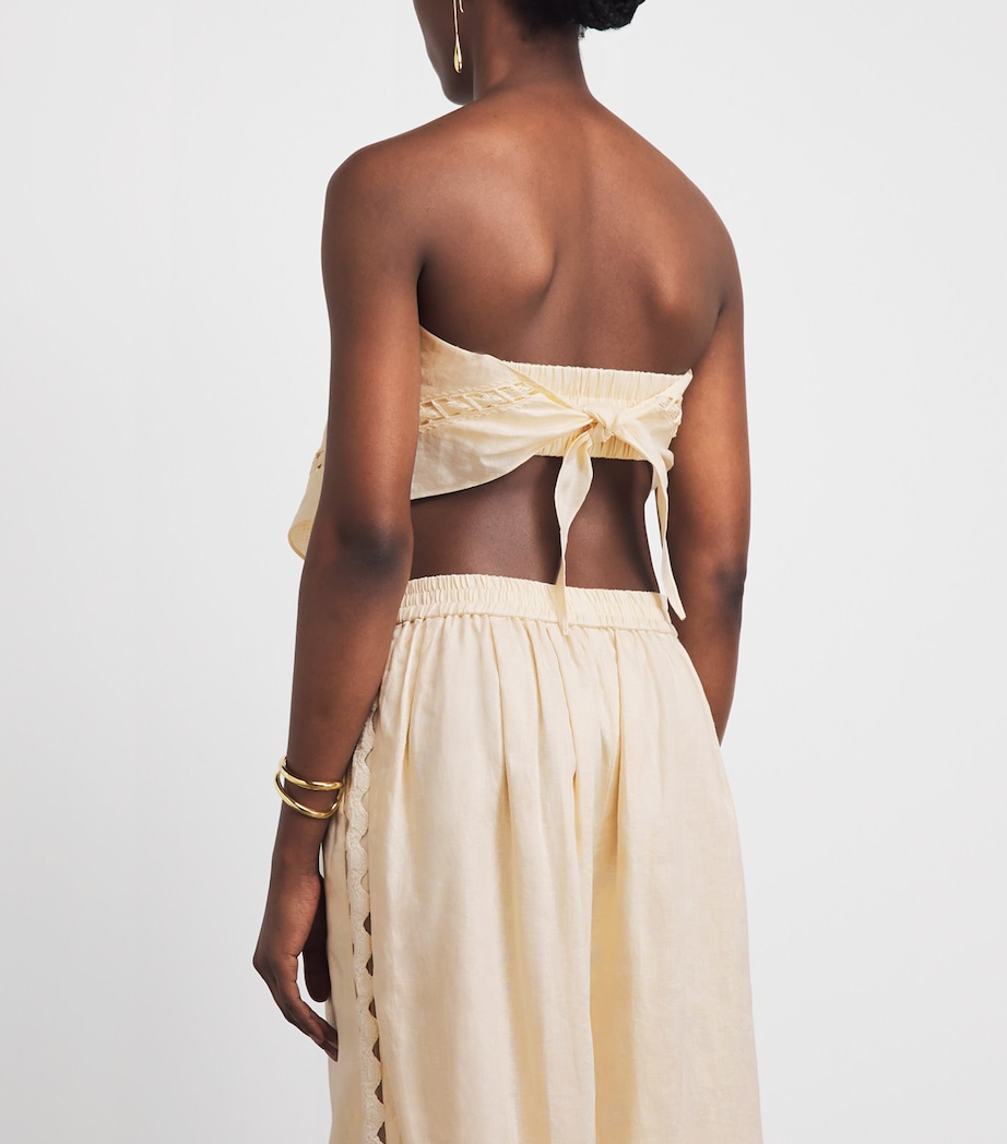 Simkhai Womens Linen-Hemp Lahni Top Sand Image 5