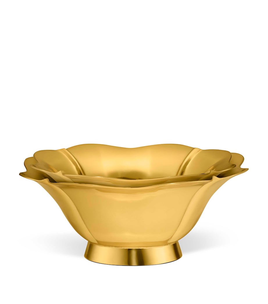 Set of 2 Brass Olivia Nesting Bowls GOLD Image 3