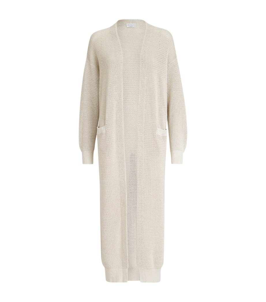 Cotton-Blend Knitted Long Cardigan CY948 Image 1