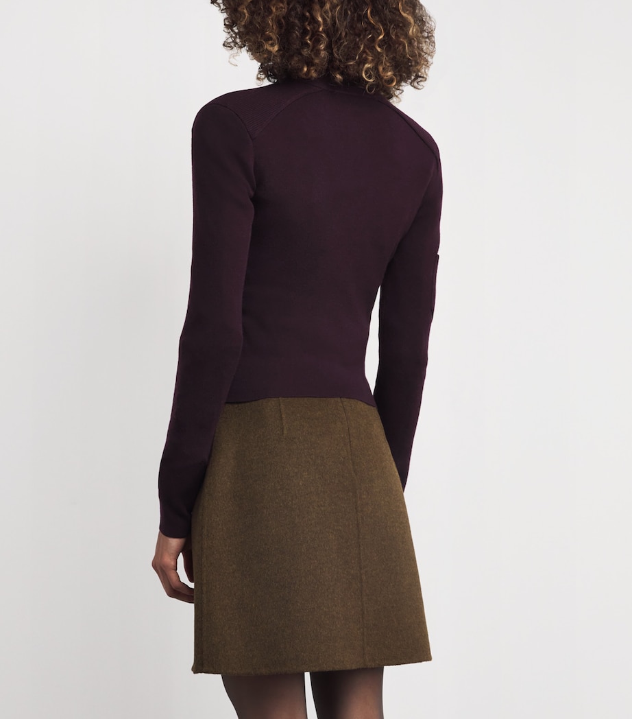 Merino-Blend Cardigan 2757 MERLOT Image 4