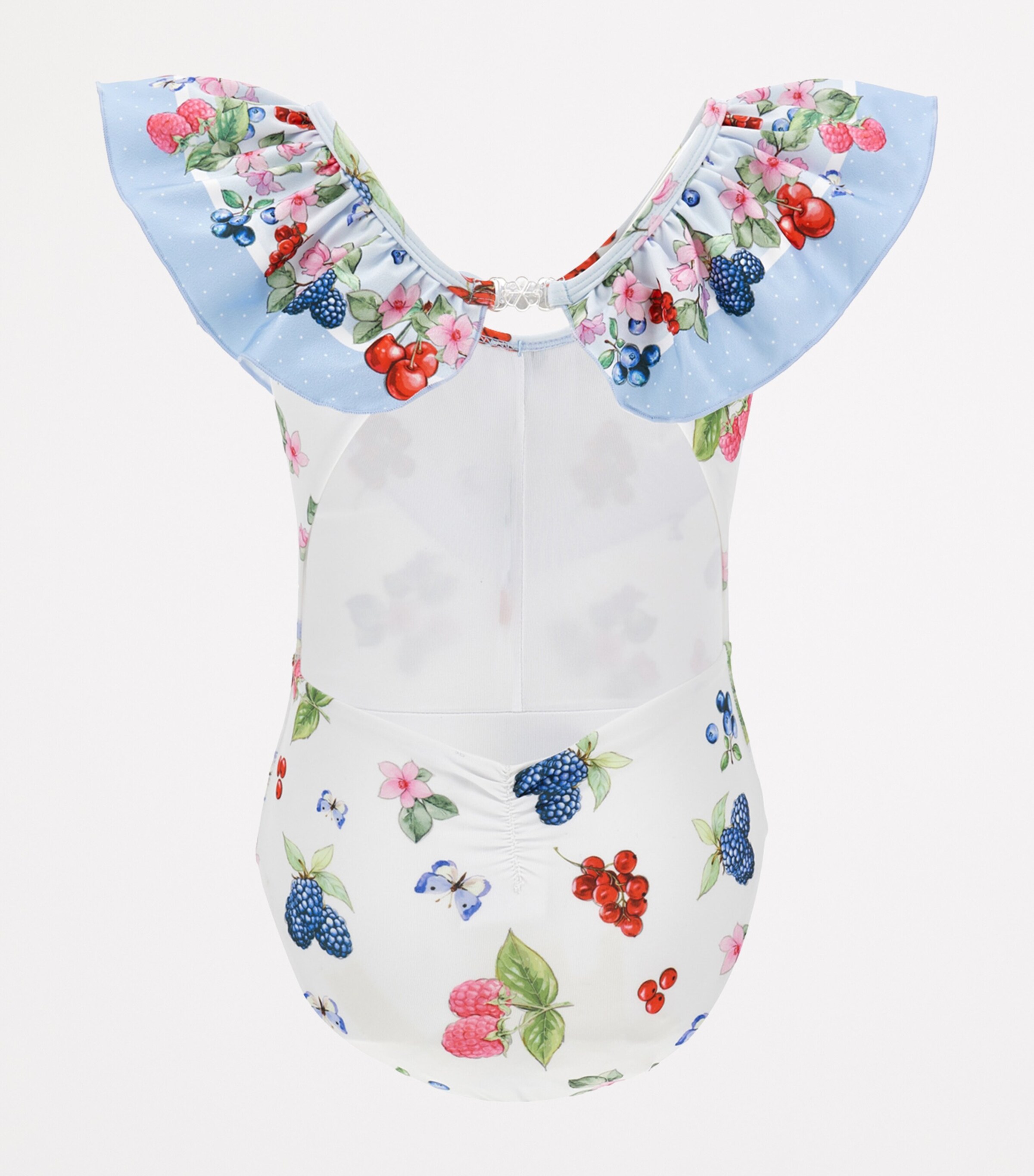 Fruit Print Ruffled Swimsuit (2-13 Years) BIANCO Image 2
