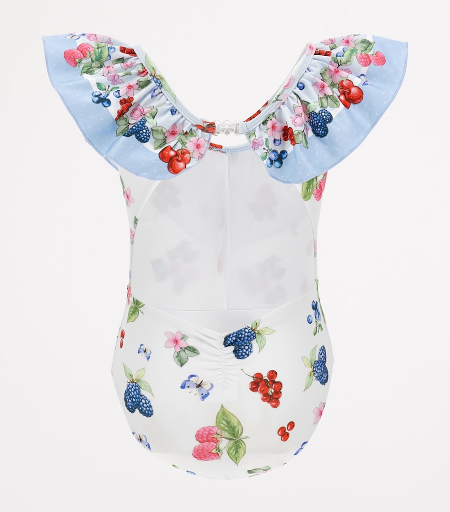 Fruit Print Ruffled Swimsuit (2-13 Years) BIANCO Image 2