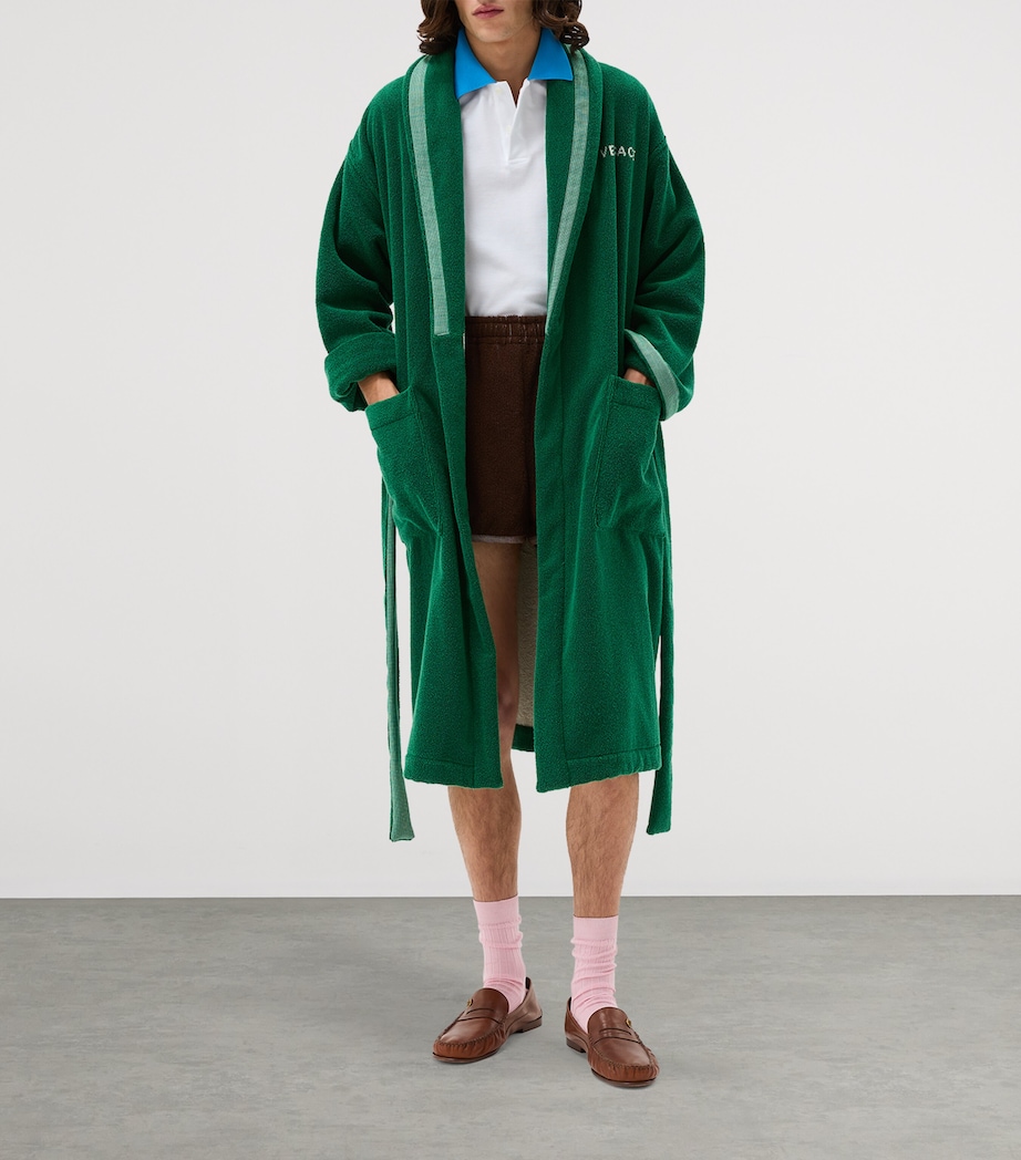 Versace Cotton Medusa Robe (XL) Green/white Image 2