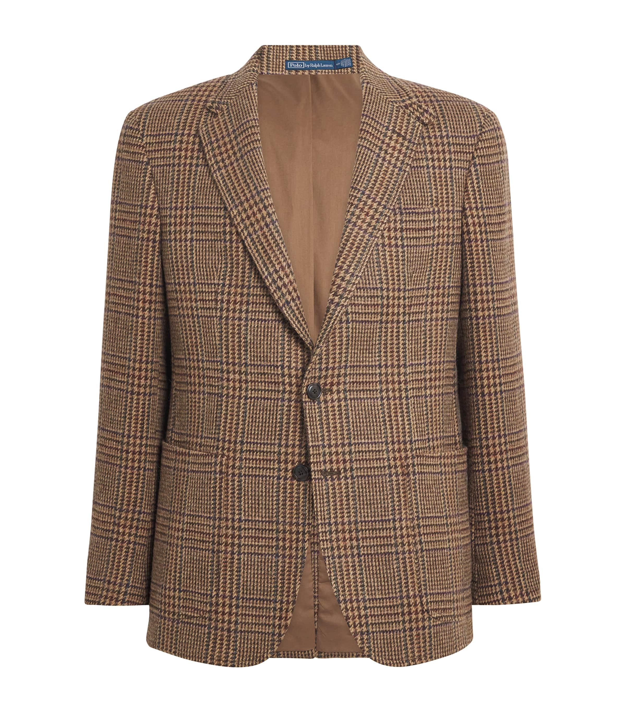 Polo Ralph Lauren Wool Glen Plaid Blazer In Brown