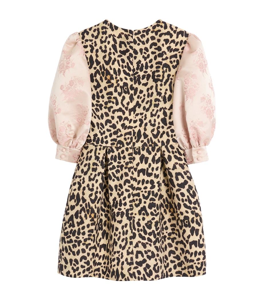 Wool-Silk Leopard Mini Dress CSX Image 2