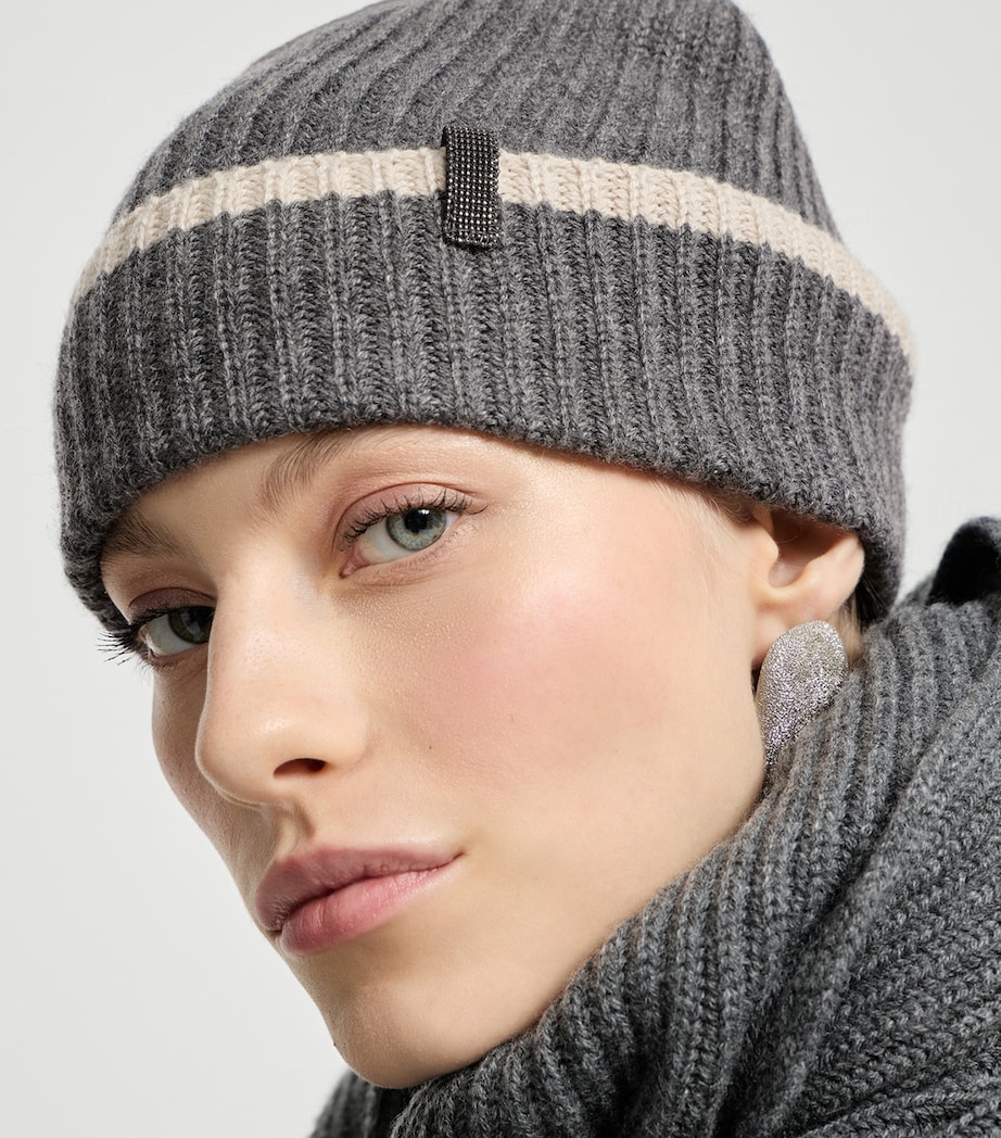 Brunello Cucinelli Cashmere Monili Beanie Image 2