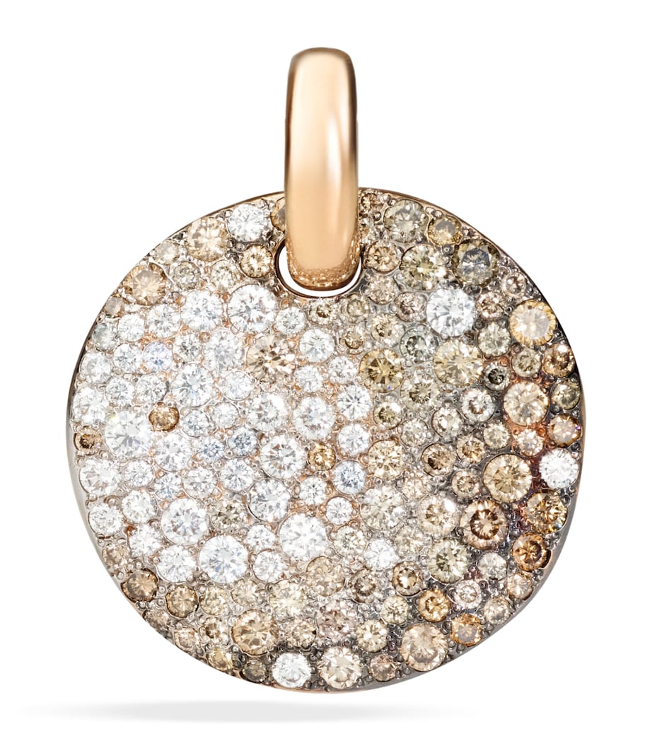 Pomellato Rose Gold and Mixed Diamond Sabbia Pendant Image 1