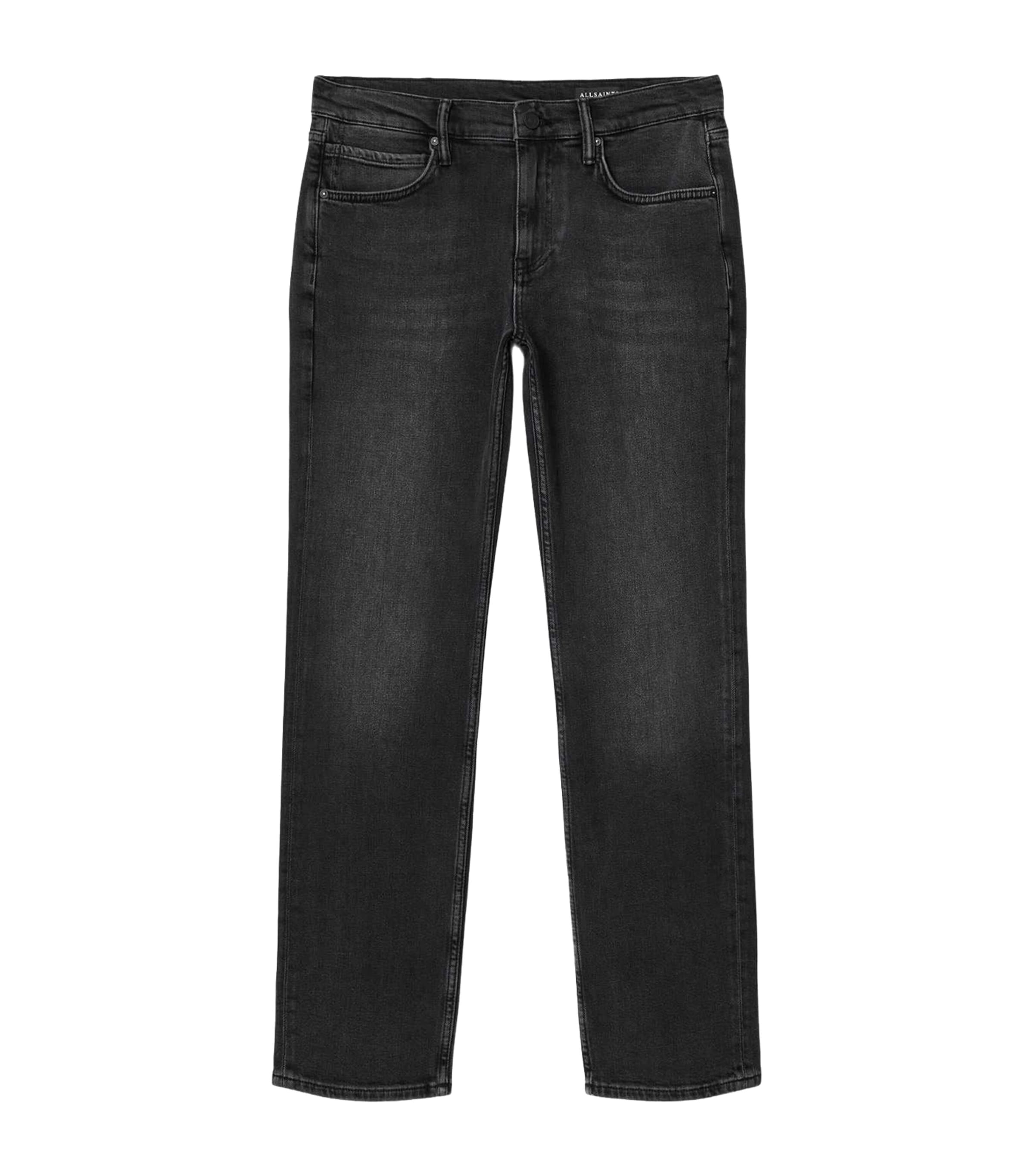 AllSaints Mens Sid Comfort Skinny Jeans Washed Black Image 1