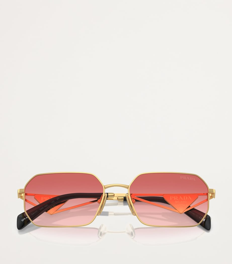 Metal Rectangular Sunglasses 5AK40C Image 4