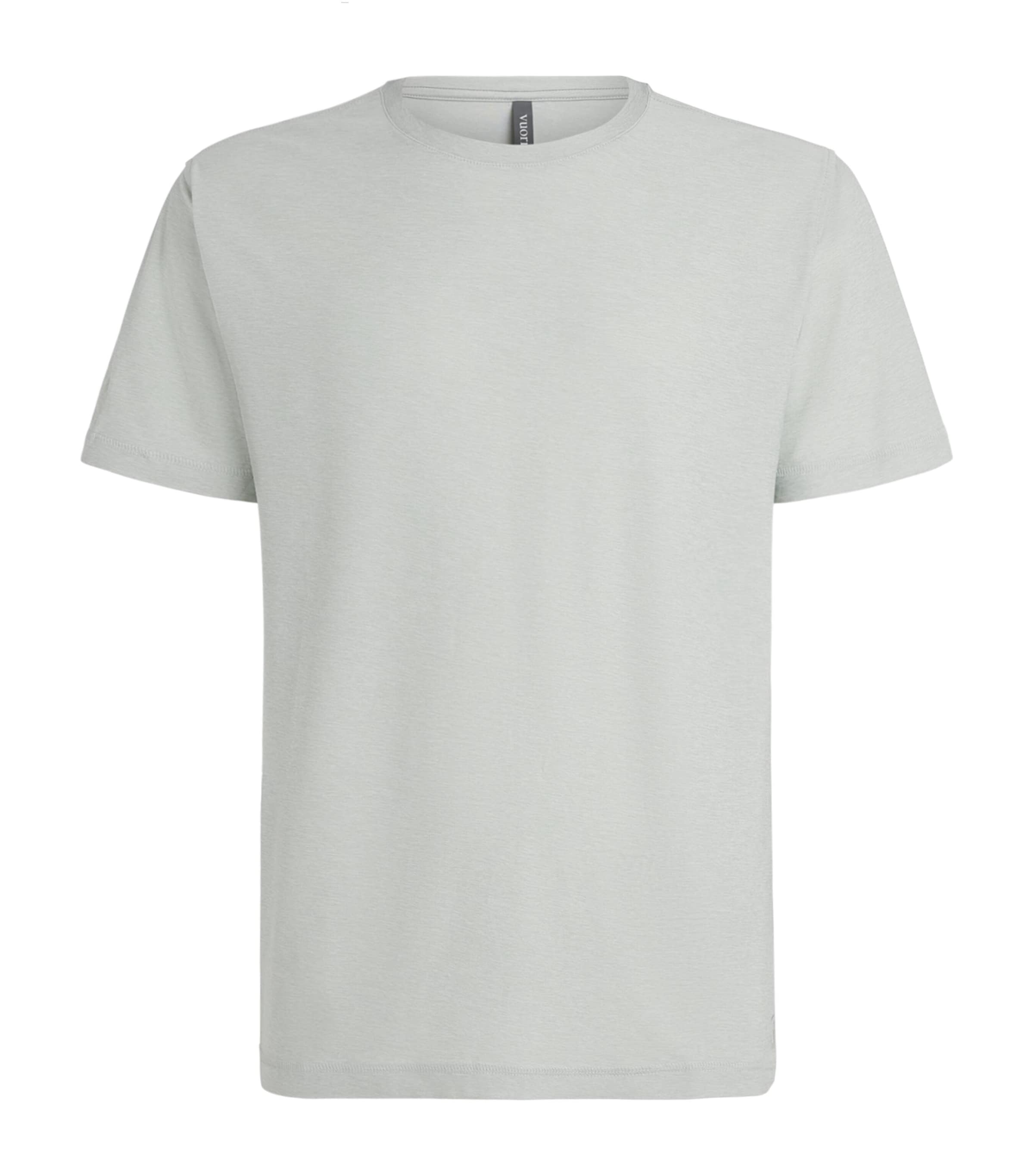 VUORI Mens Strato Tech T-Shirt Mbh Storm Blu Heathr Image 1