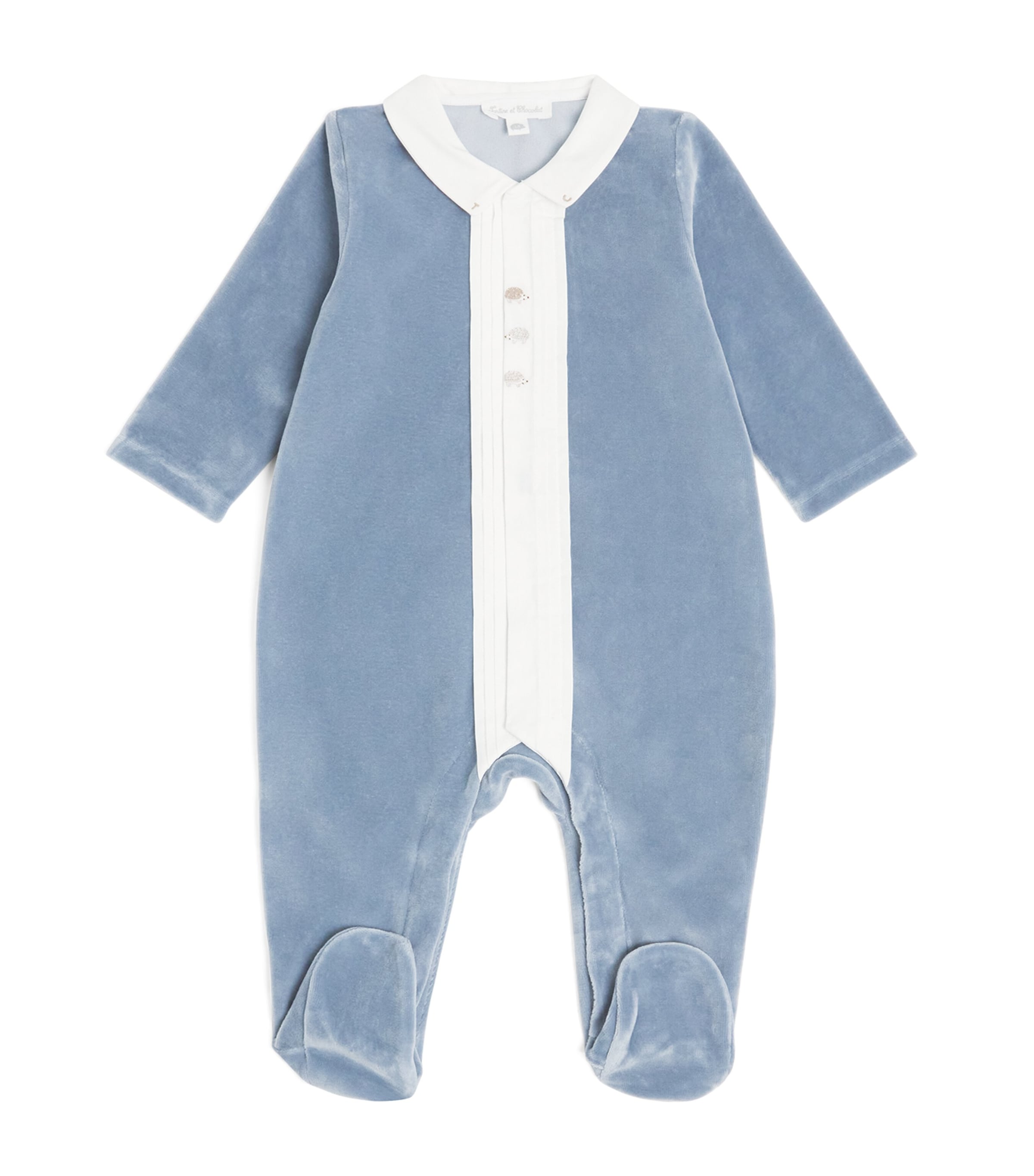 Velvet Hedgehog All-In-One (Newborn-2 Years) 47BLEU ORAGE Image 1