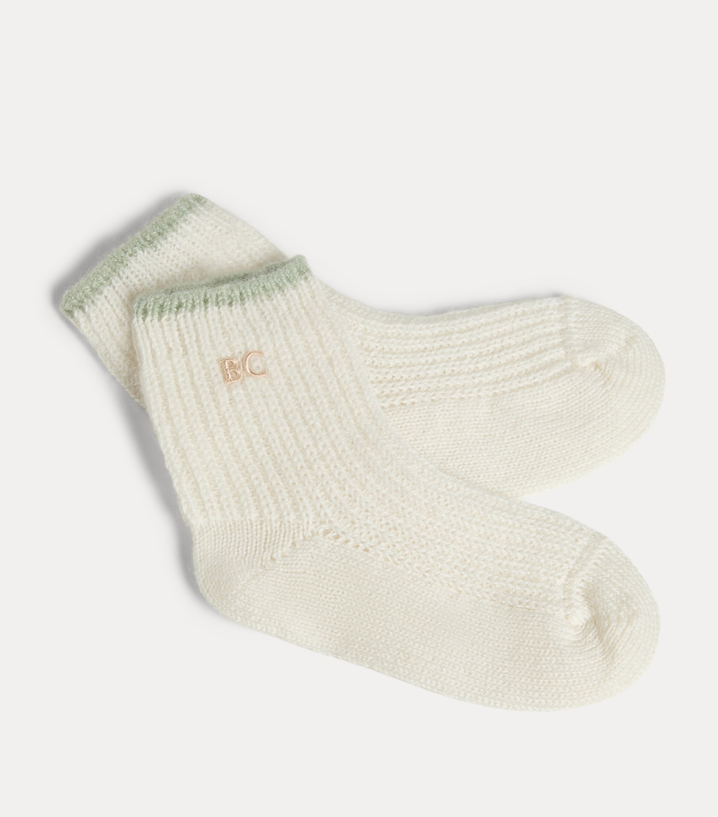 Brunello Cucinelli Kids Cashmere Rib Beanie, Mittens and Socks Set (0-36 Months) Image 4