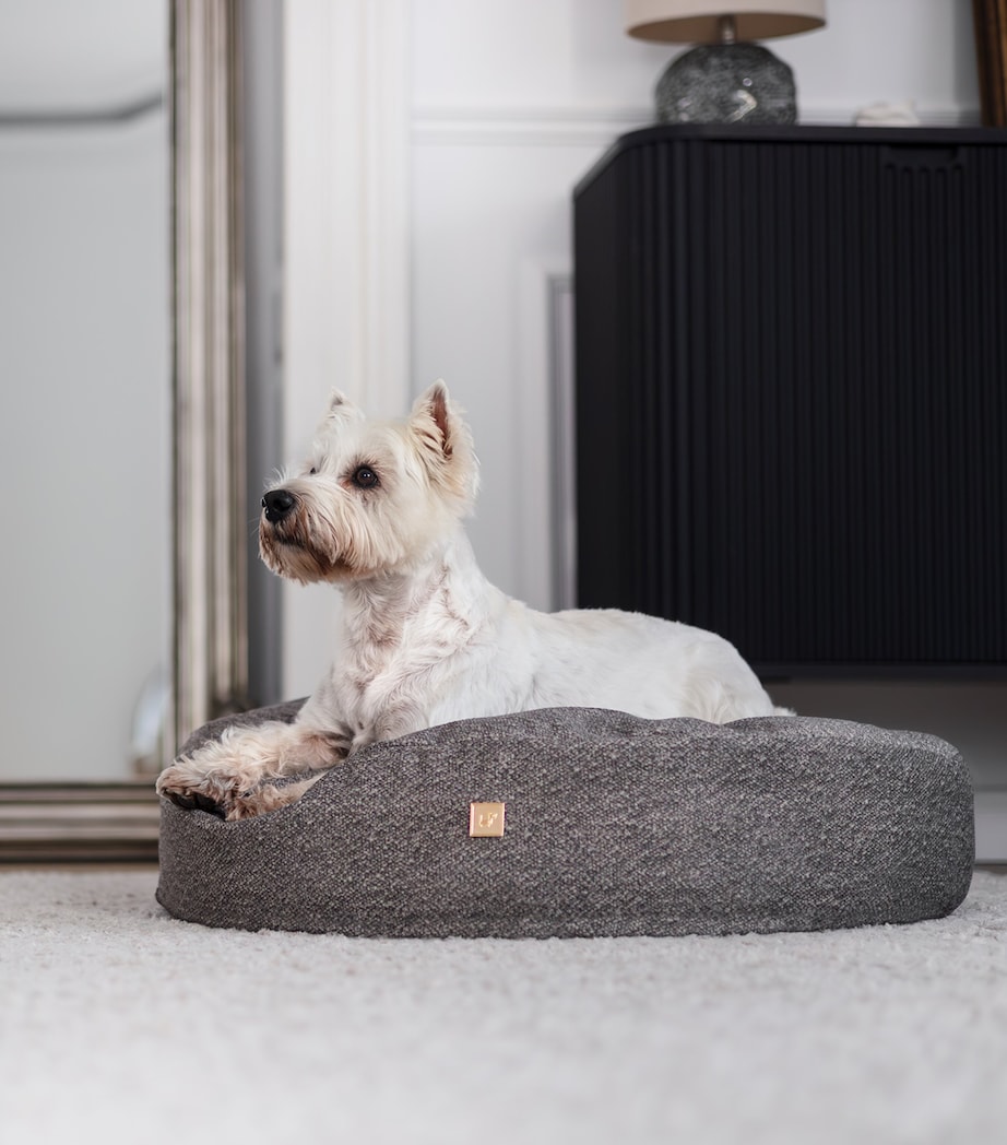 Small Organic Pet Pouf TAUPE Image 7