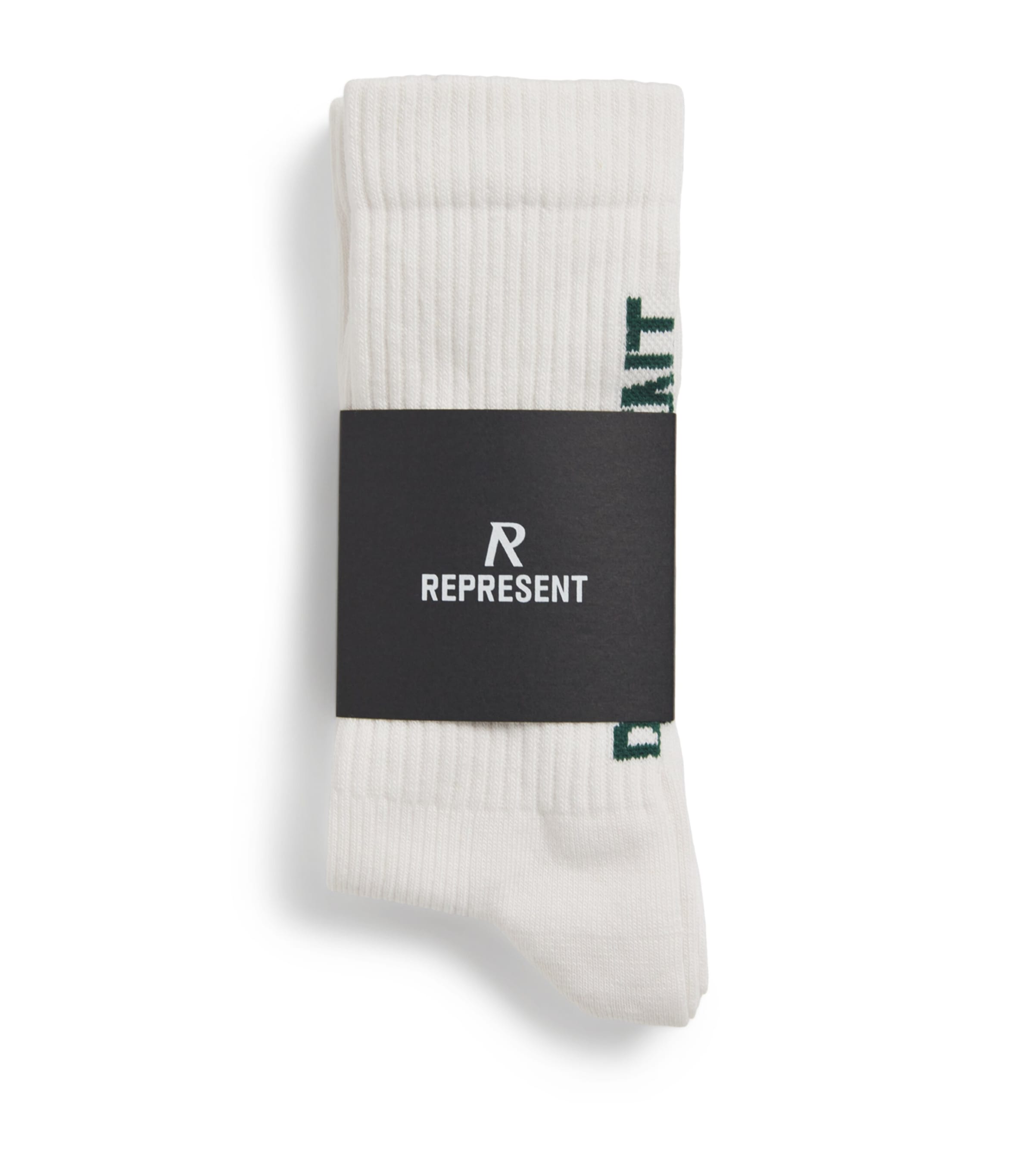 Shop Represent Logo Socks In White
