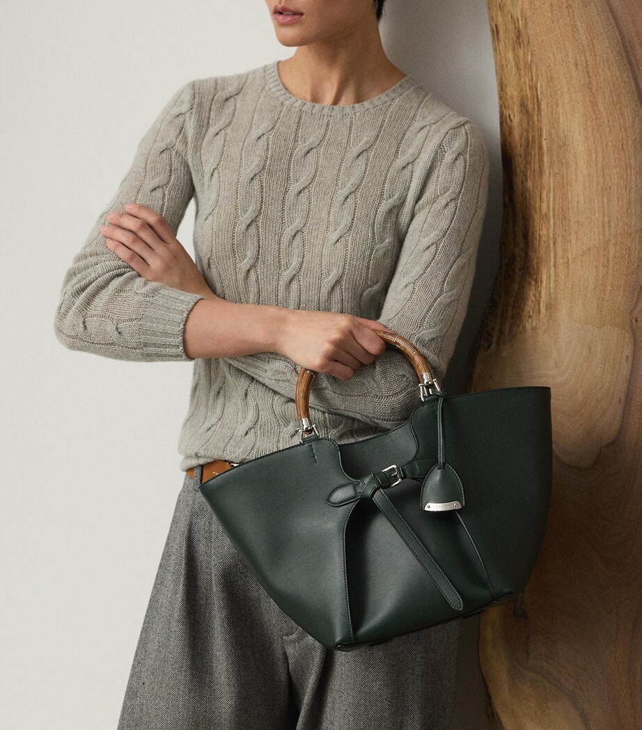 Ralph Lauren Collection Leather The Ralph Tote Bag Regent Green Image 5