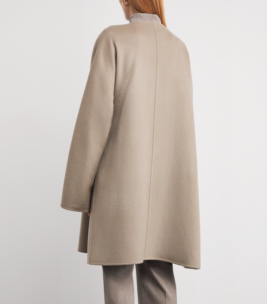 Cashmere Reversible Scarf Coat 0009105 OATML MLN/HC Image 4