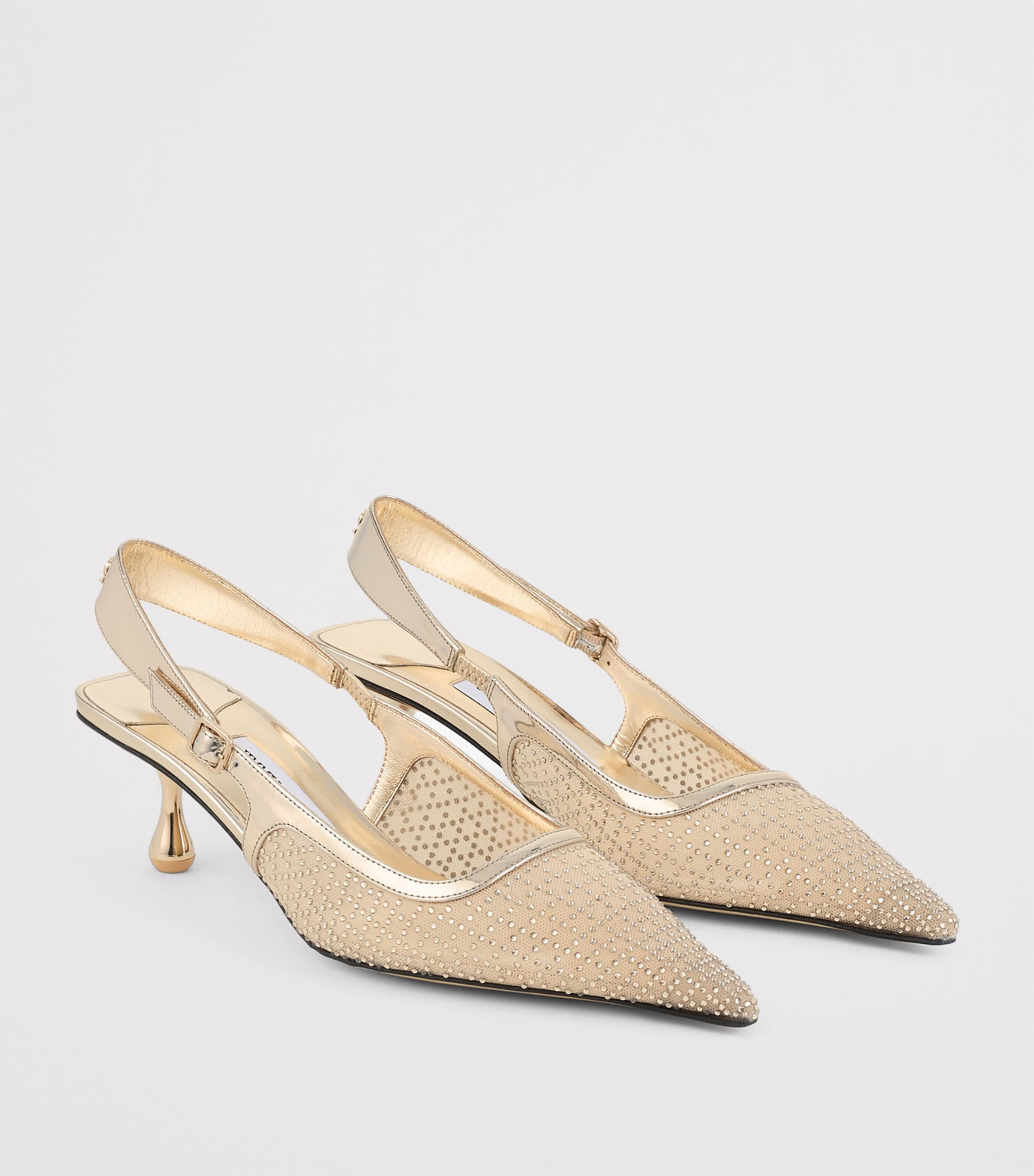 Jimmy Choo Amel 50 Embellished Slingback Pumps Gold/gold Image 2