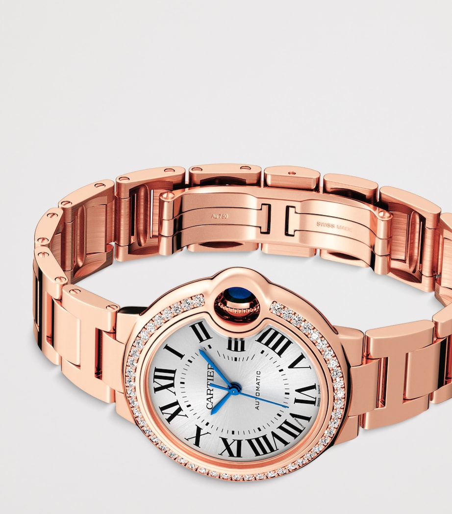 Cartier Rose Gold and Diamond Ballon Bleu de Cartier Watch 33mm Rose Gold Image 4