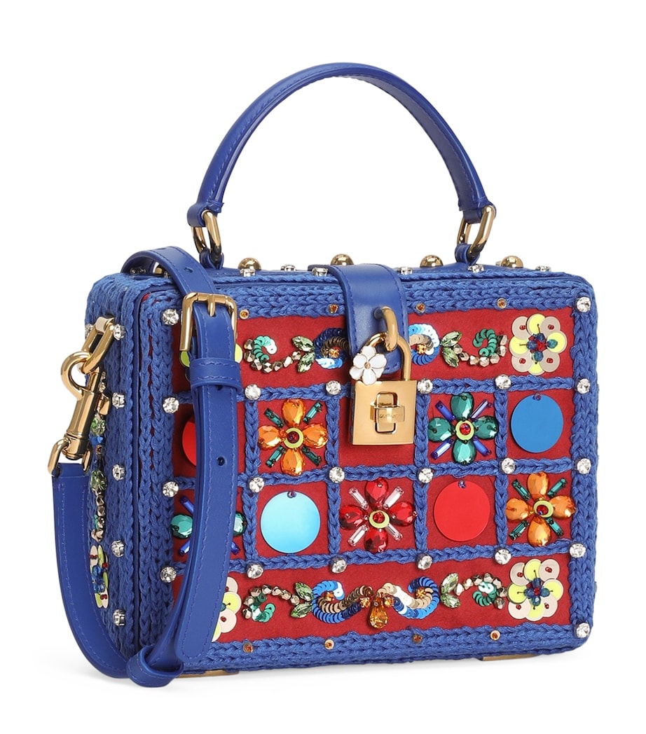 Dolce&Gabbana Calfskin Medium Vittoria Top-Handle Bag Multicolor/blu Image 1