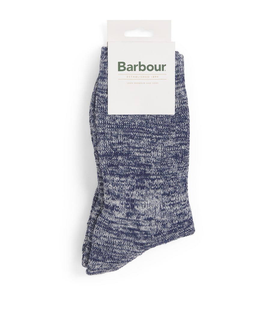 Cotton-Blend Storm Boot Socks NAVY Image 1