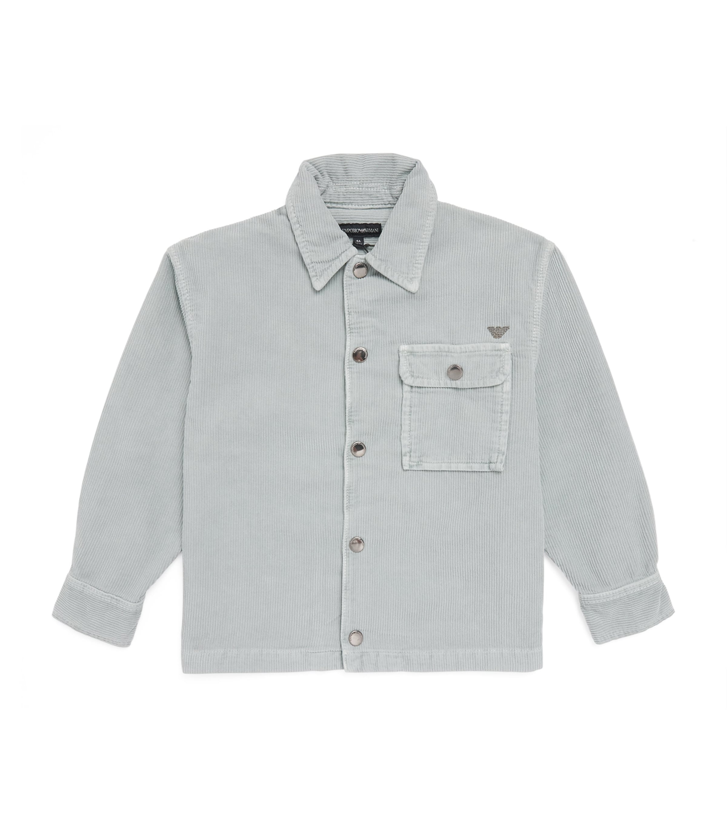 Emporio Armani Kids Corduroy Overshirt (4-16 Years) Iceberg Green Image 1