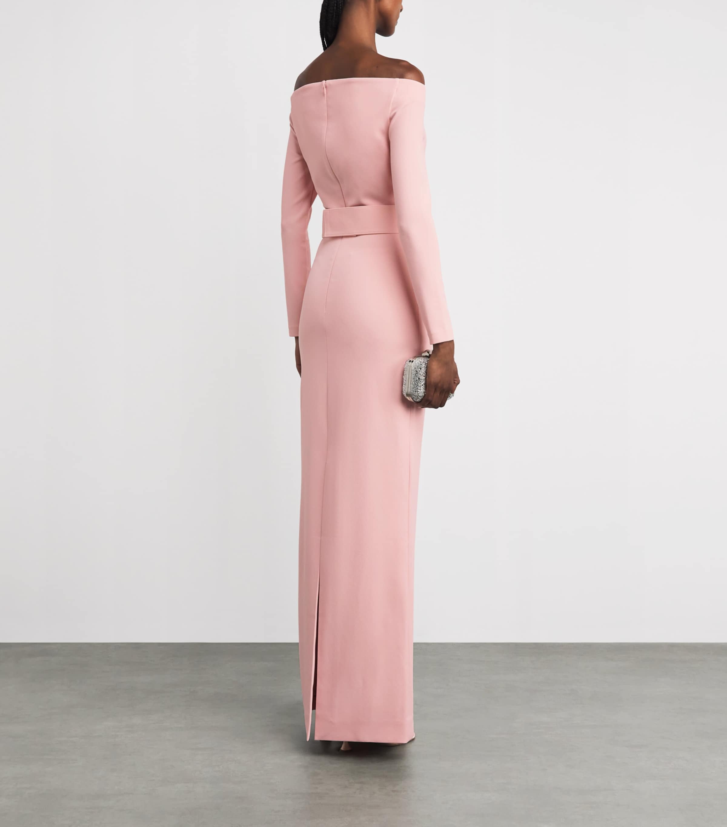 Solace London Womens Sabina Column Gown Pale Pink Image 4