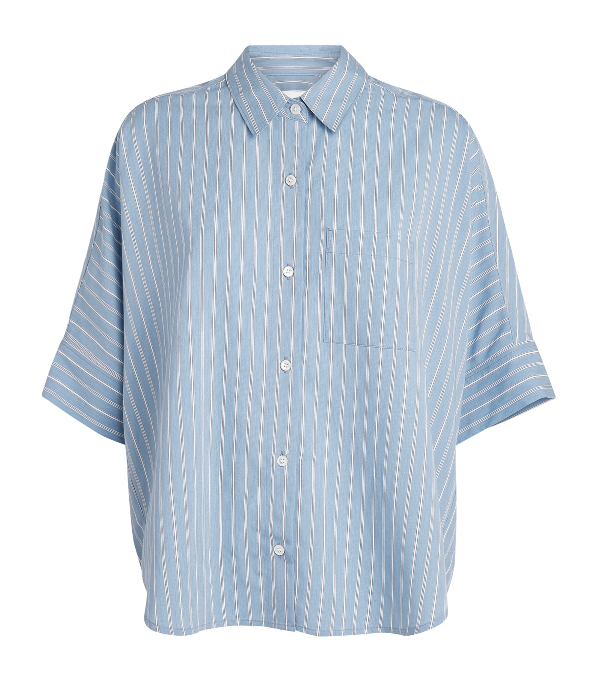 Citizens of Humanity Womens Stripe Claire Origami Shirt Capri Stripe Image 1