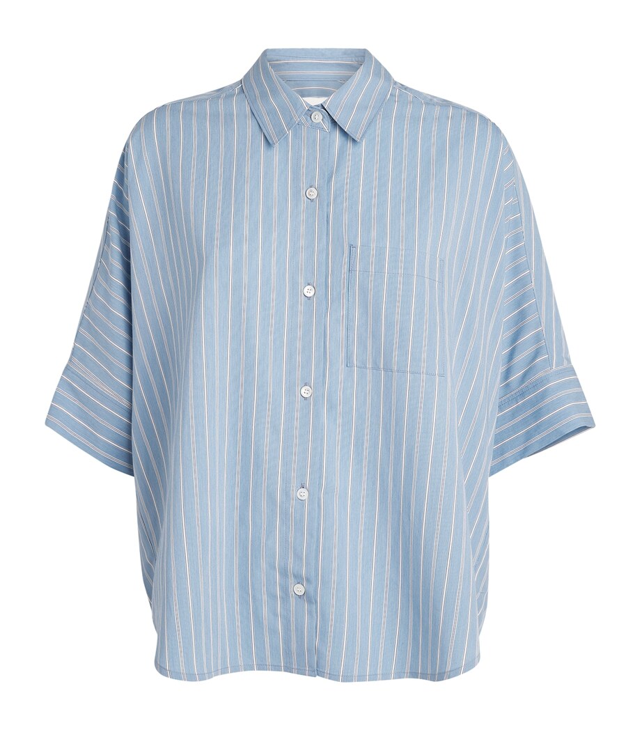 Citizens of Humanity Womens Stripe Claire Origami Shirt Capri Stripe Image 1