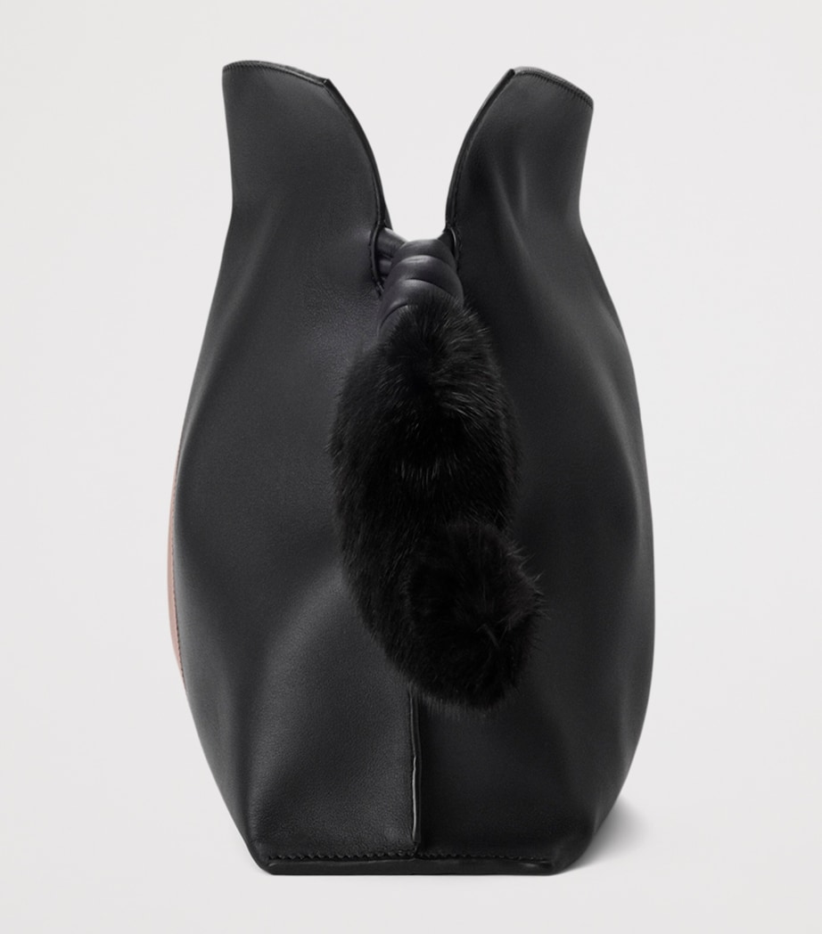 LOEWE Medium Lion Intarsio Flamenco Clutch Bag Black/pecan Image 3