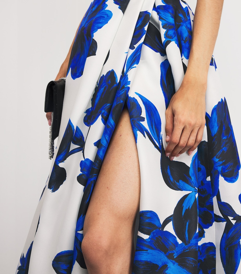 Silk Printed Ball Gown NAUTICAL BLUE/MULTI Image 6