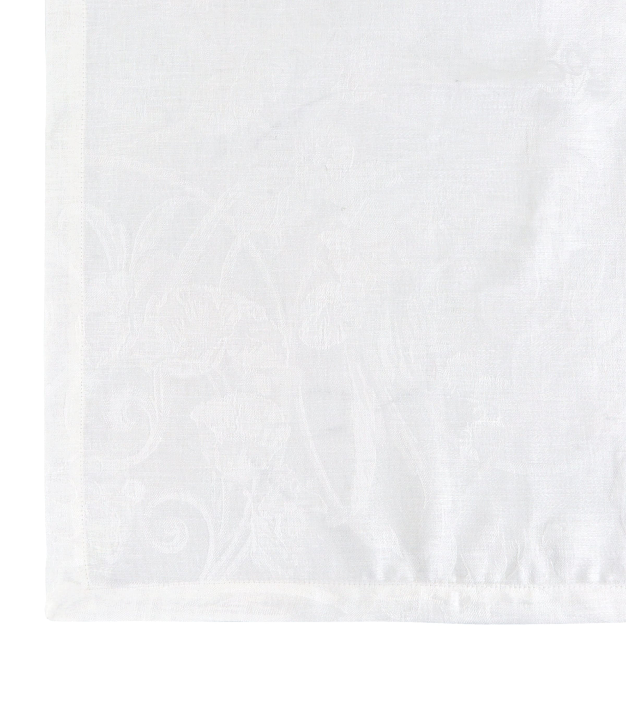 Tivoli Damask Tablecloth (175cm x 320cm) WHITE Image 2