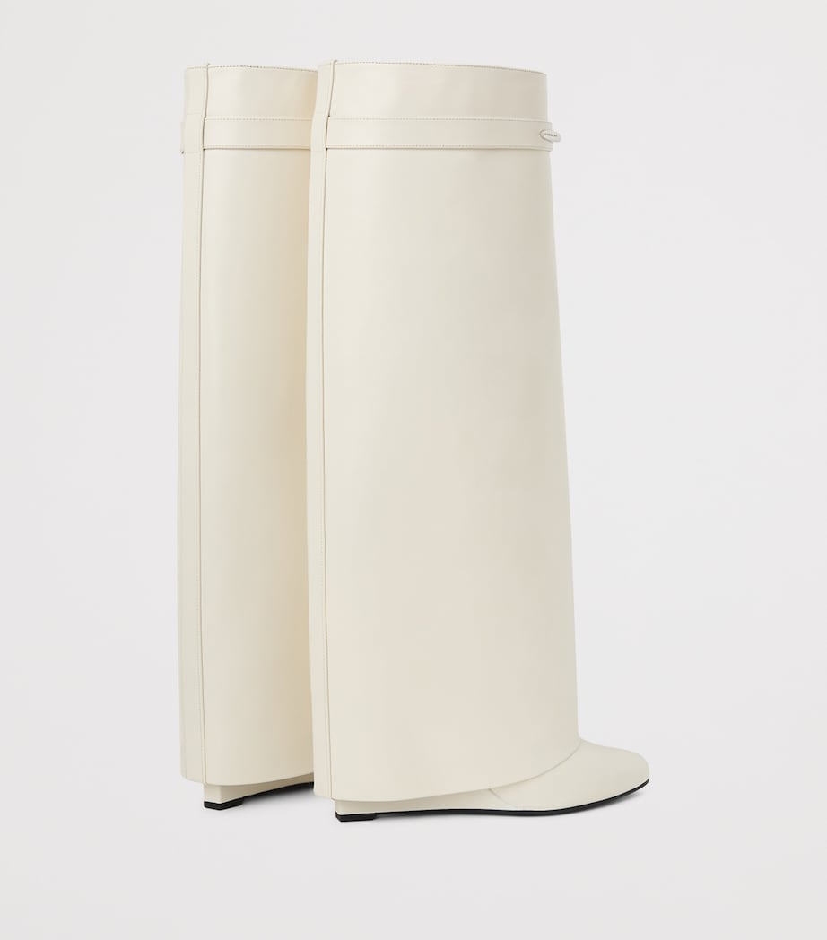 Givenchy Leather Shark Knee-High Boots Image 6