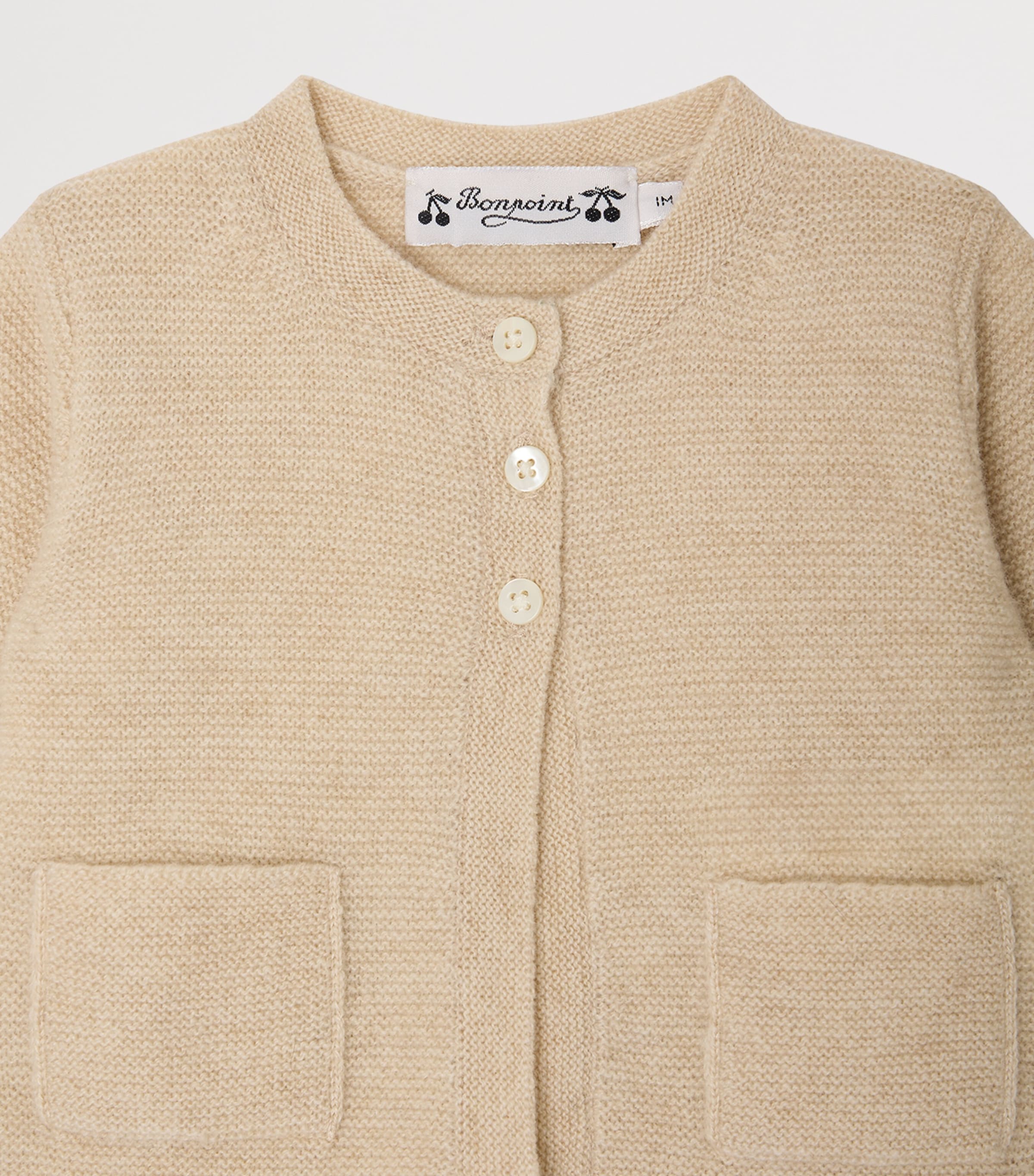 Bonpoint Cashmere Cardigan and Trousers Set (1-18 Months) Beige Image 3