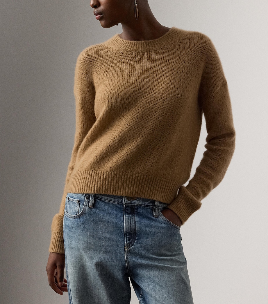 Cashmere-Silk Crew-Neck Sweater CAMEL Image 5