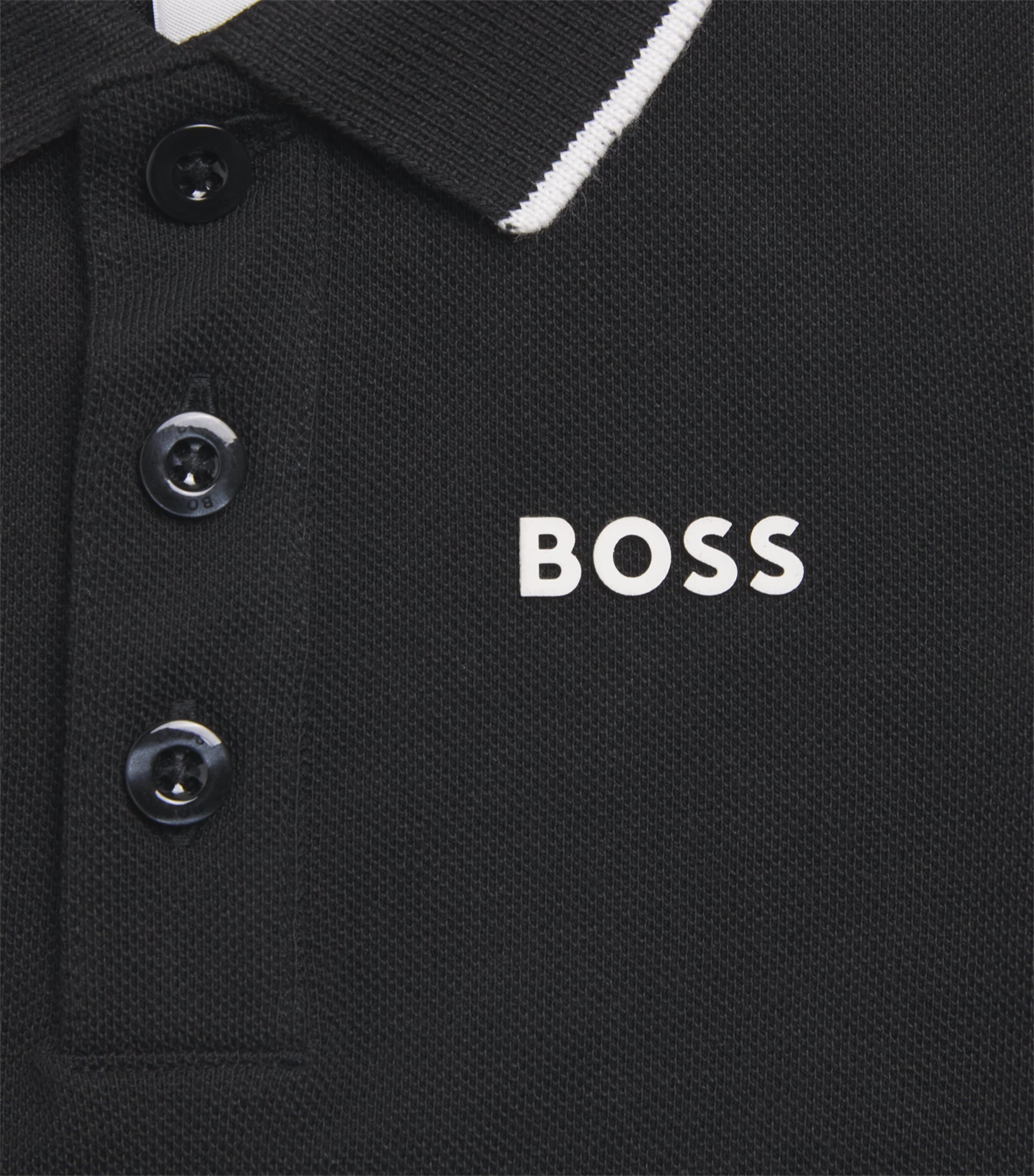 Cotton Logo Polo Shirt (3-36 Months) 09BBLACK Image 3