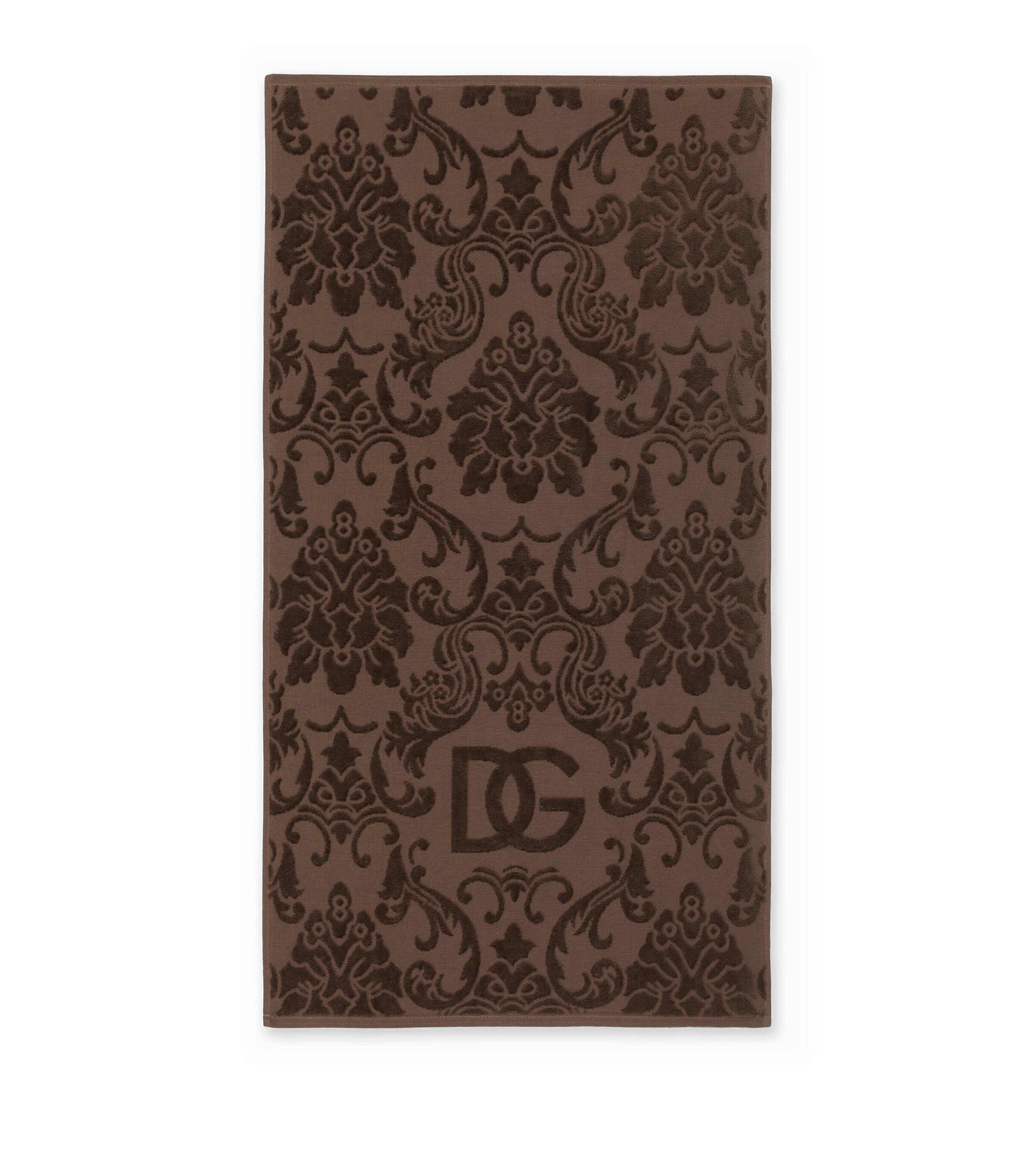 Dolce&Gabbana Casa Set of 5 Cotton Jacquard Bath Towels Marrone Image 3