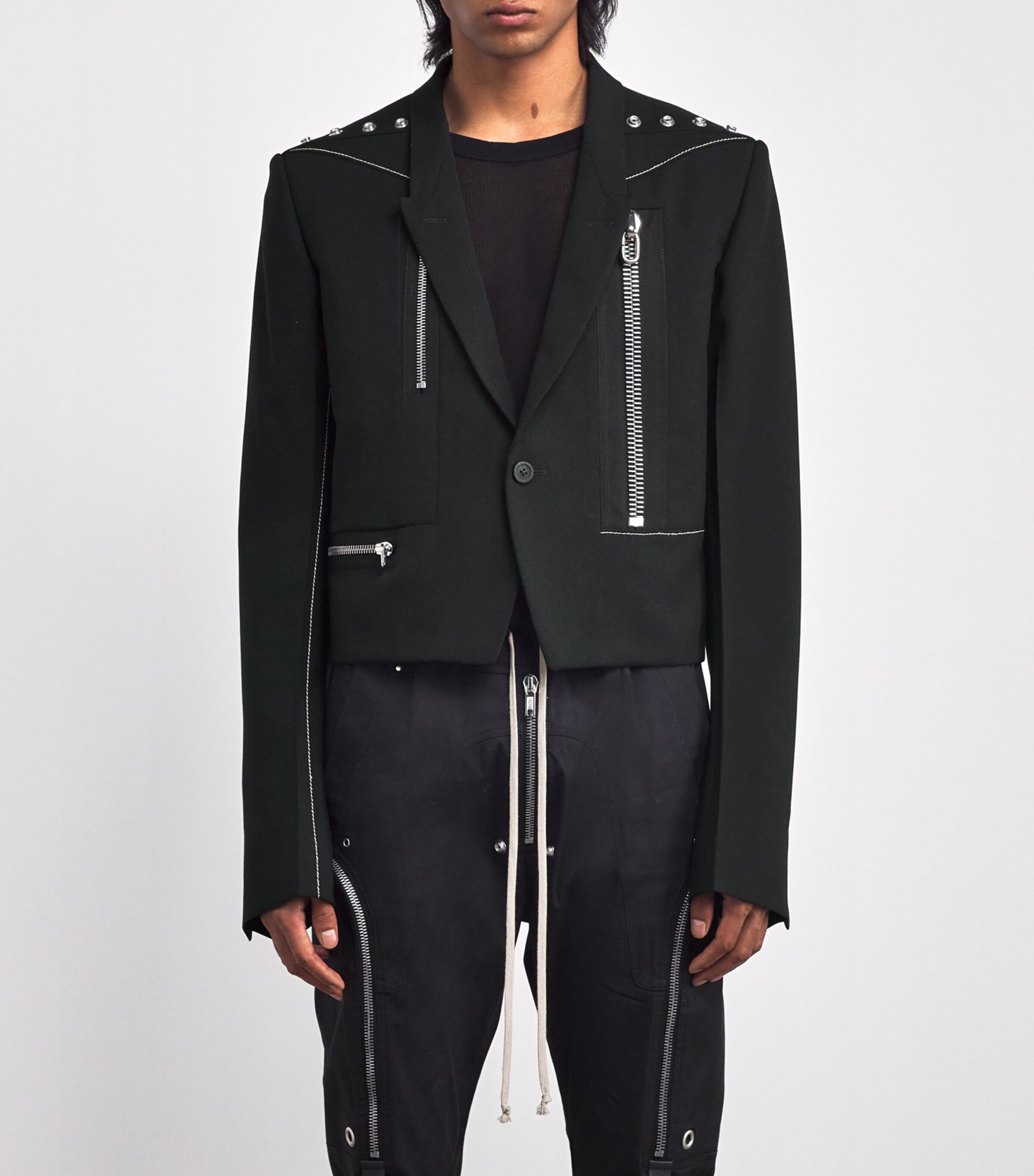 Rick Owens Black Studded Alice Jacket | Harrods US