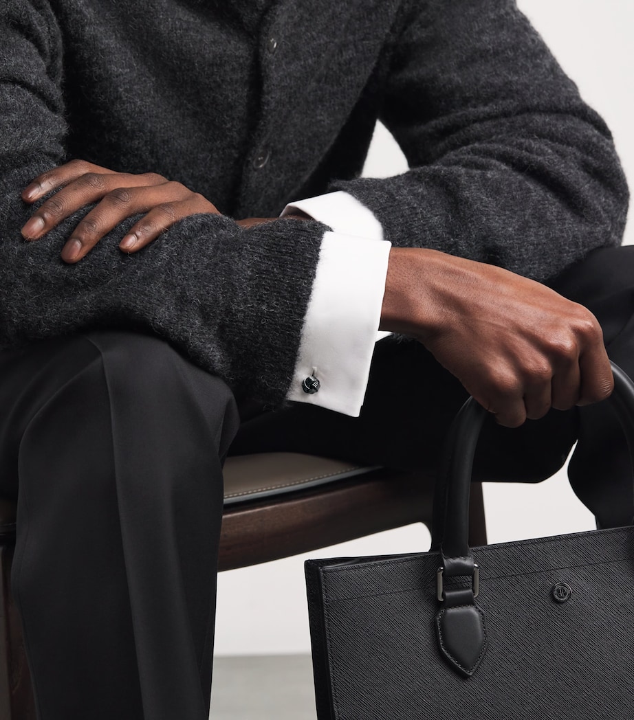 Rhodium-Plated Knot Cufflinks BLACK RHODIUM Image 5