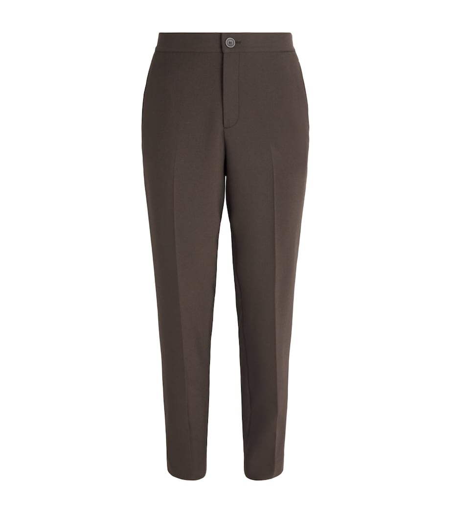 Sandro Paris Mens Stretch-Jersey Trousers Dark Taupe Image 1