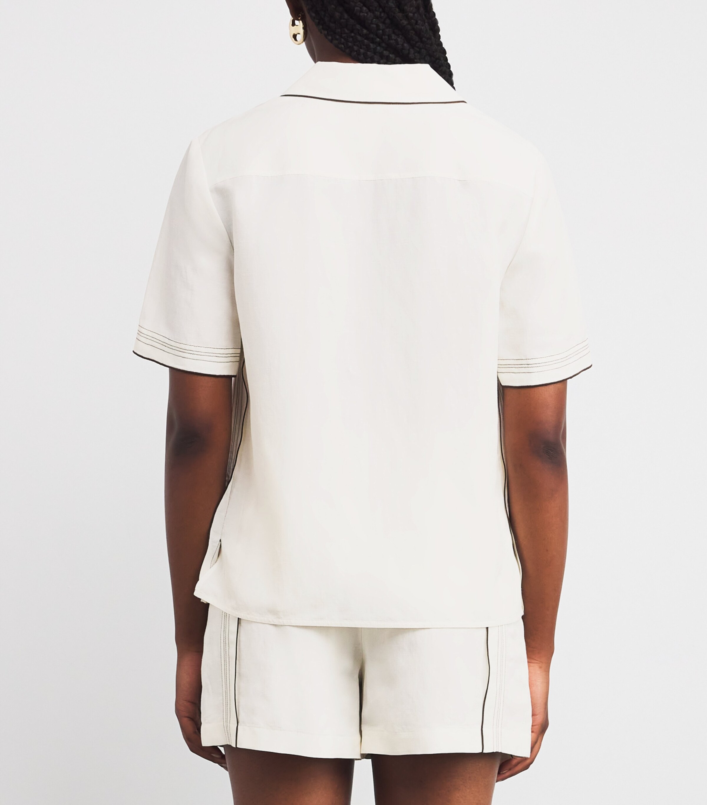 Short-Sleeve Shirt 100 WHITE Image 4