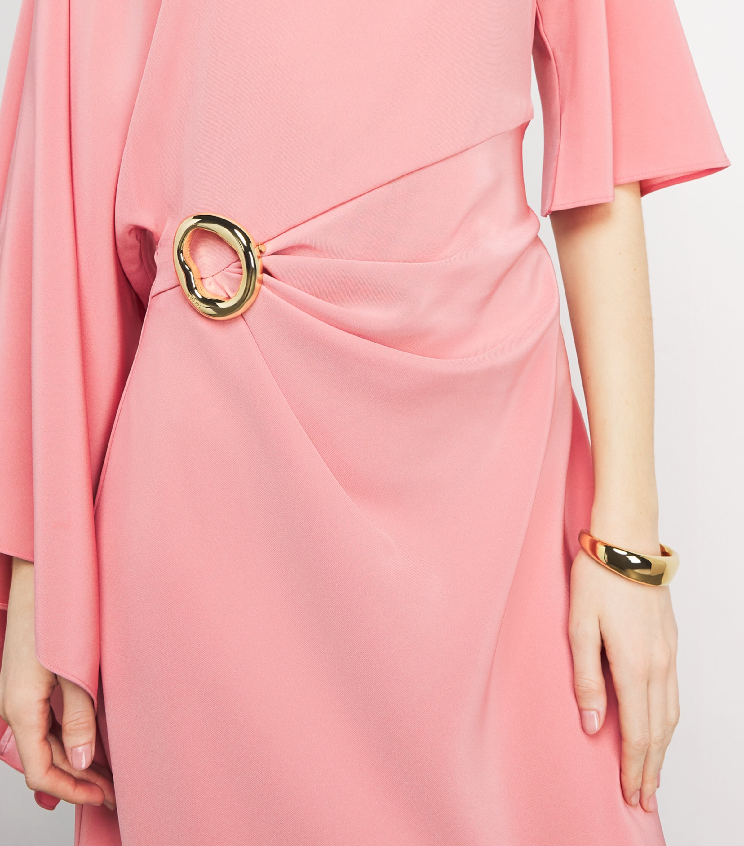 Joseph Womens Satin Gathered Joya Maxi Dress Blush Image 5