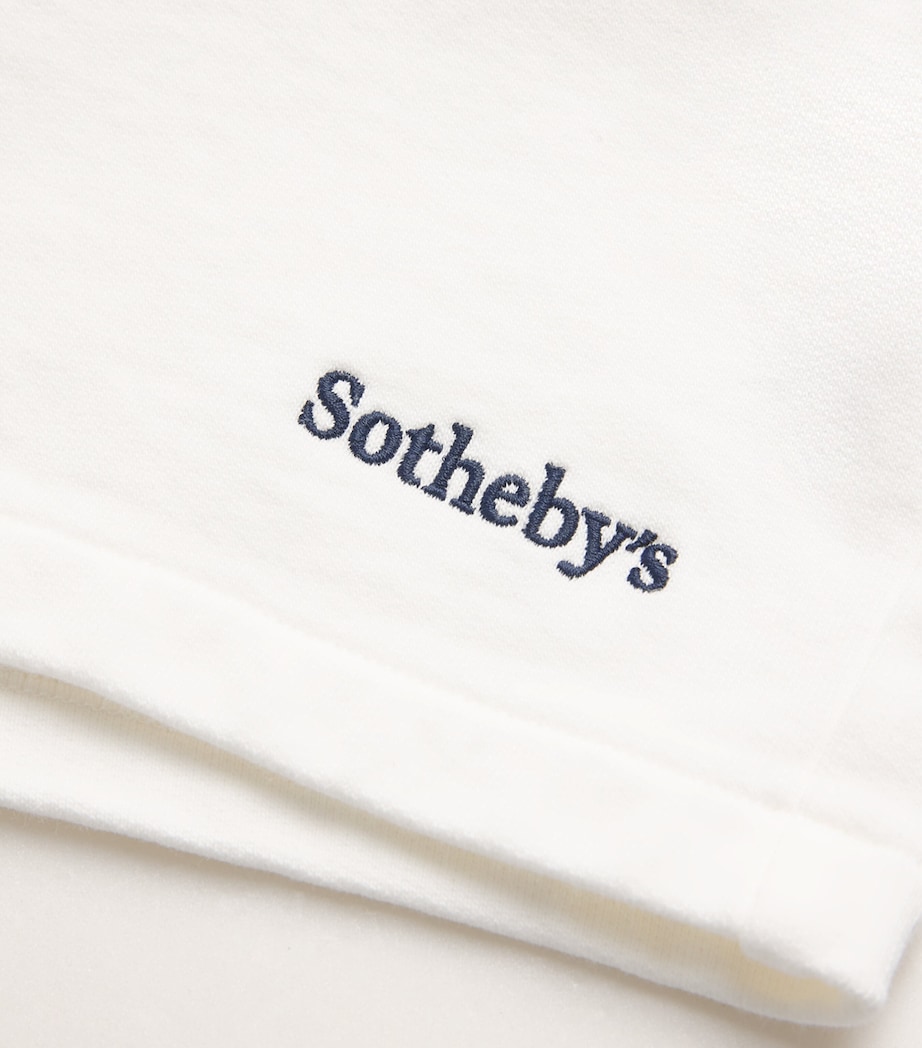 x Sotheby’s Cotton Embroidered Sweatshorts CREAM Image 5