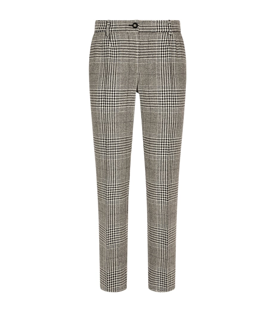 Wool Houndstooth Trousers S8100-CHECK-TARTAN Image 1