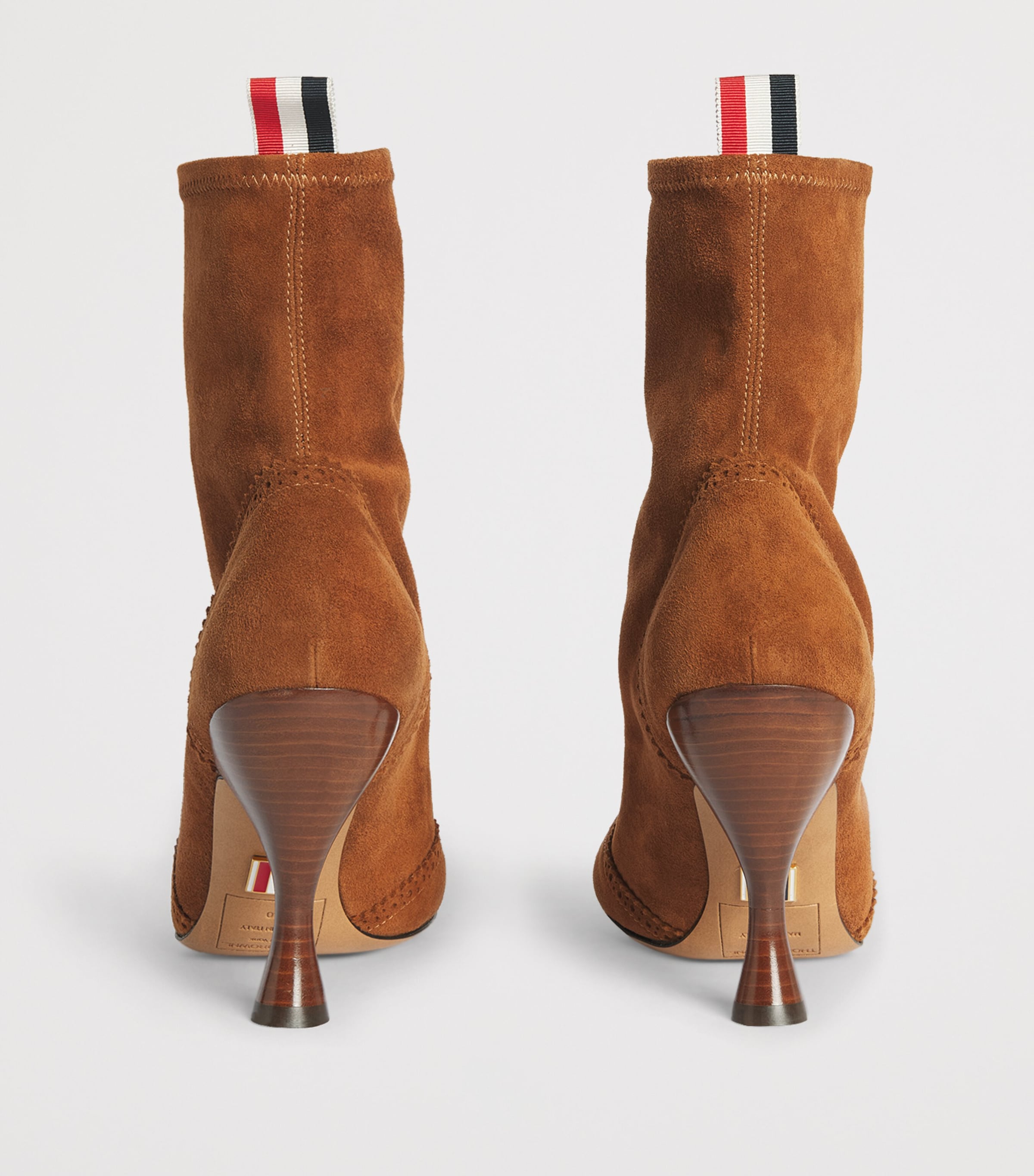Thom Browne Suede Wingtip Ankle Boots 90 Caramel Image 5