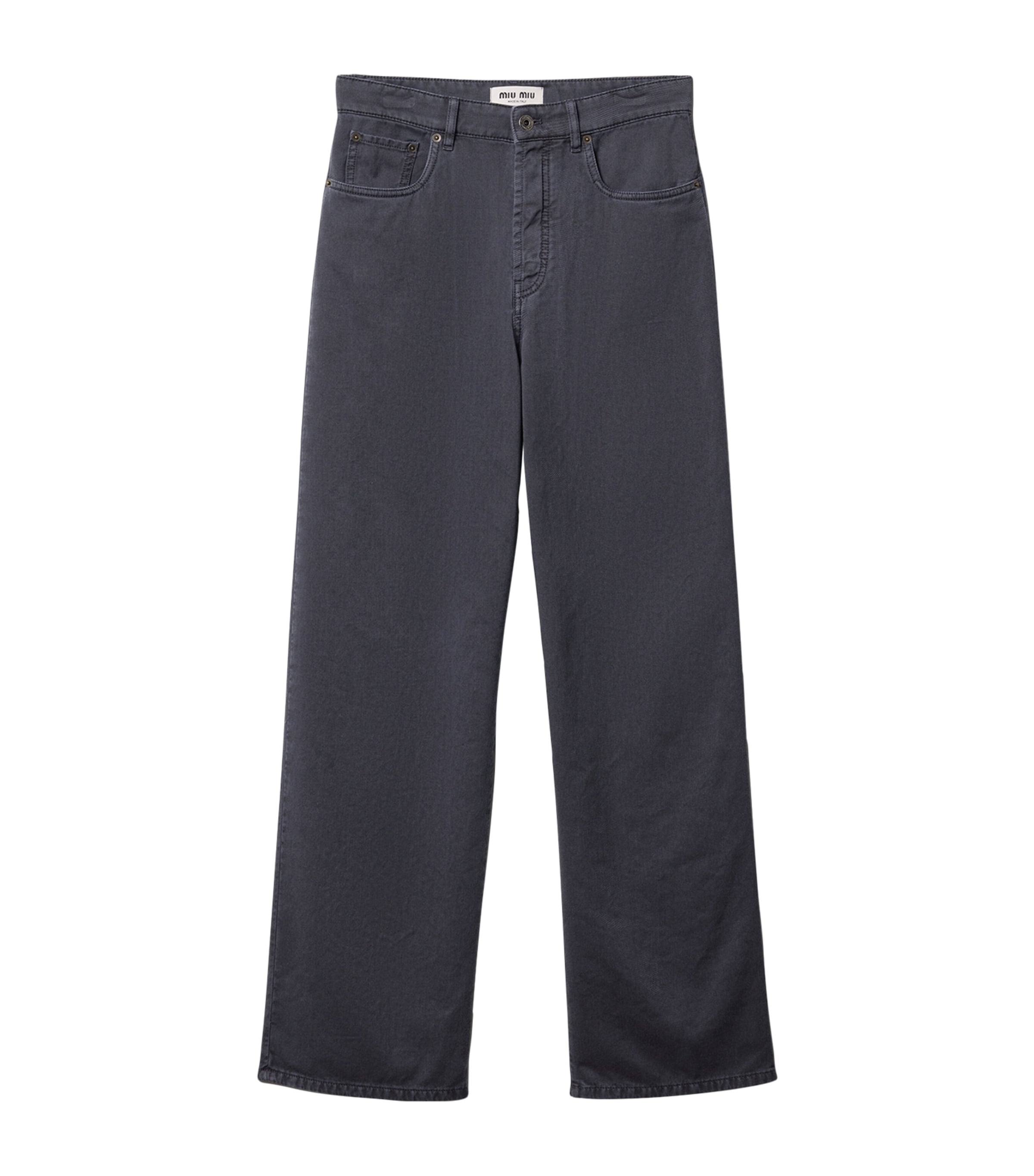 Miu Miu Womens High-Rise Straight Jeans Image 1