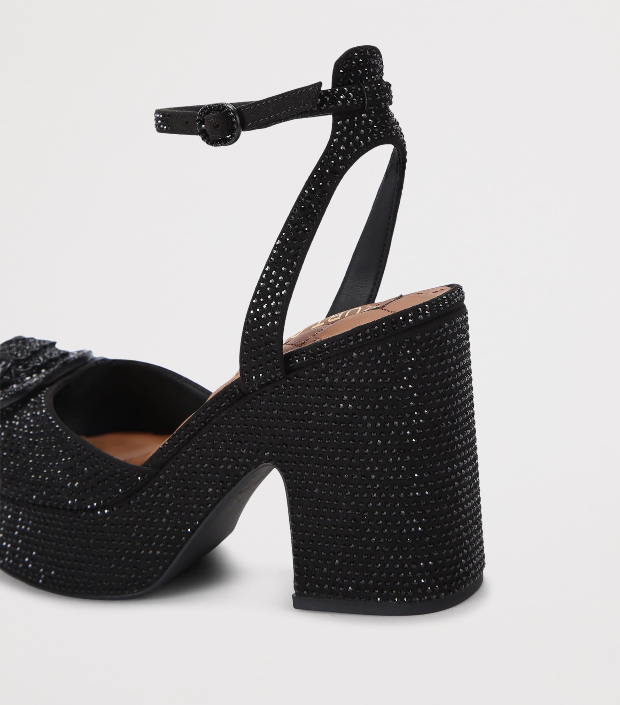 Kurt Geiger London Embellished Chelsea Platform Pumps Black Image 4